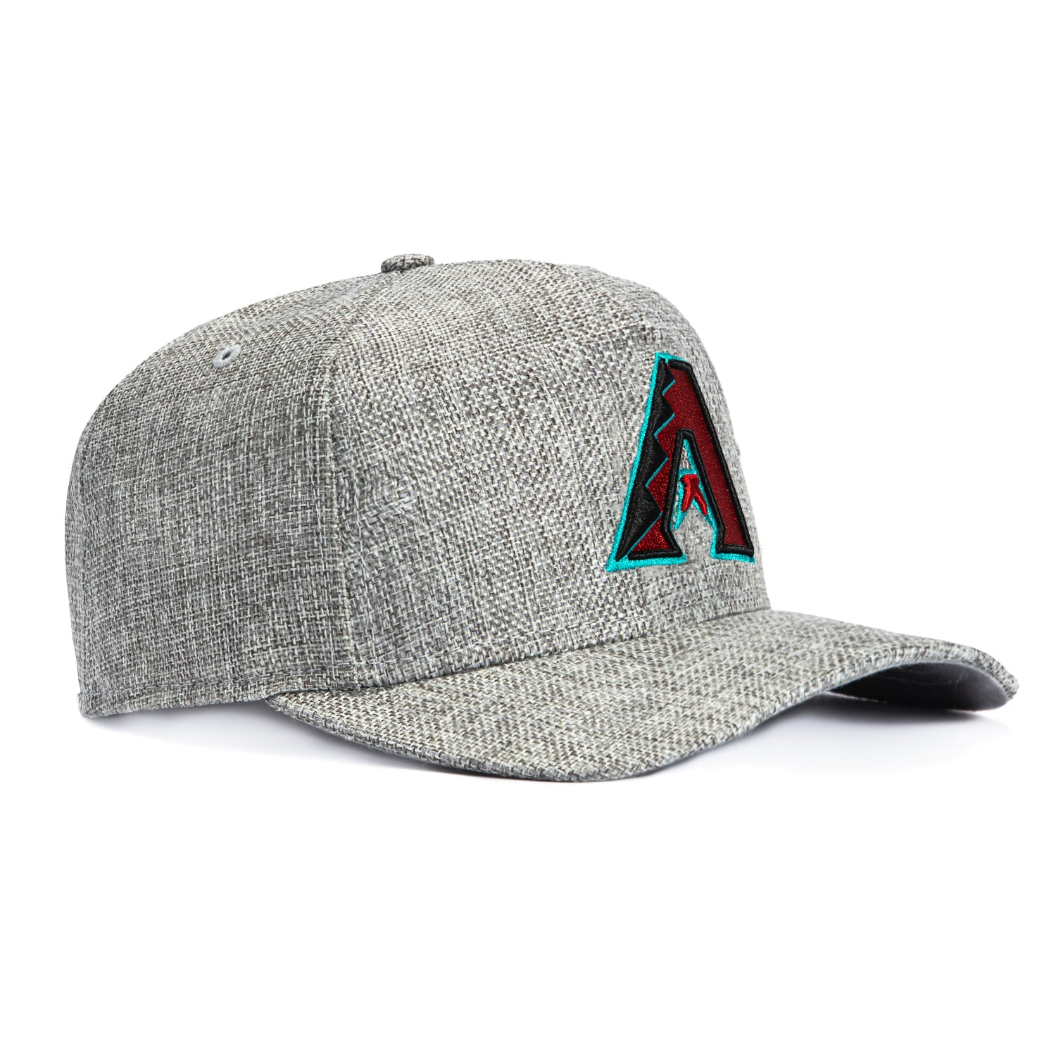 New Era 9Forty M Crown Cotton Weave Arizona Diamondbacks Snapback Hat - Grey | Adjustable Baseball Cap for Men & Women | Perfect for Baseball Games, Outdoor Sports & Casual Wear