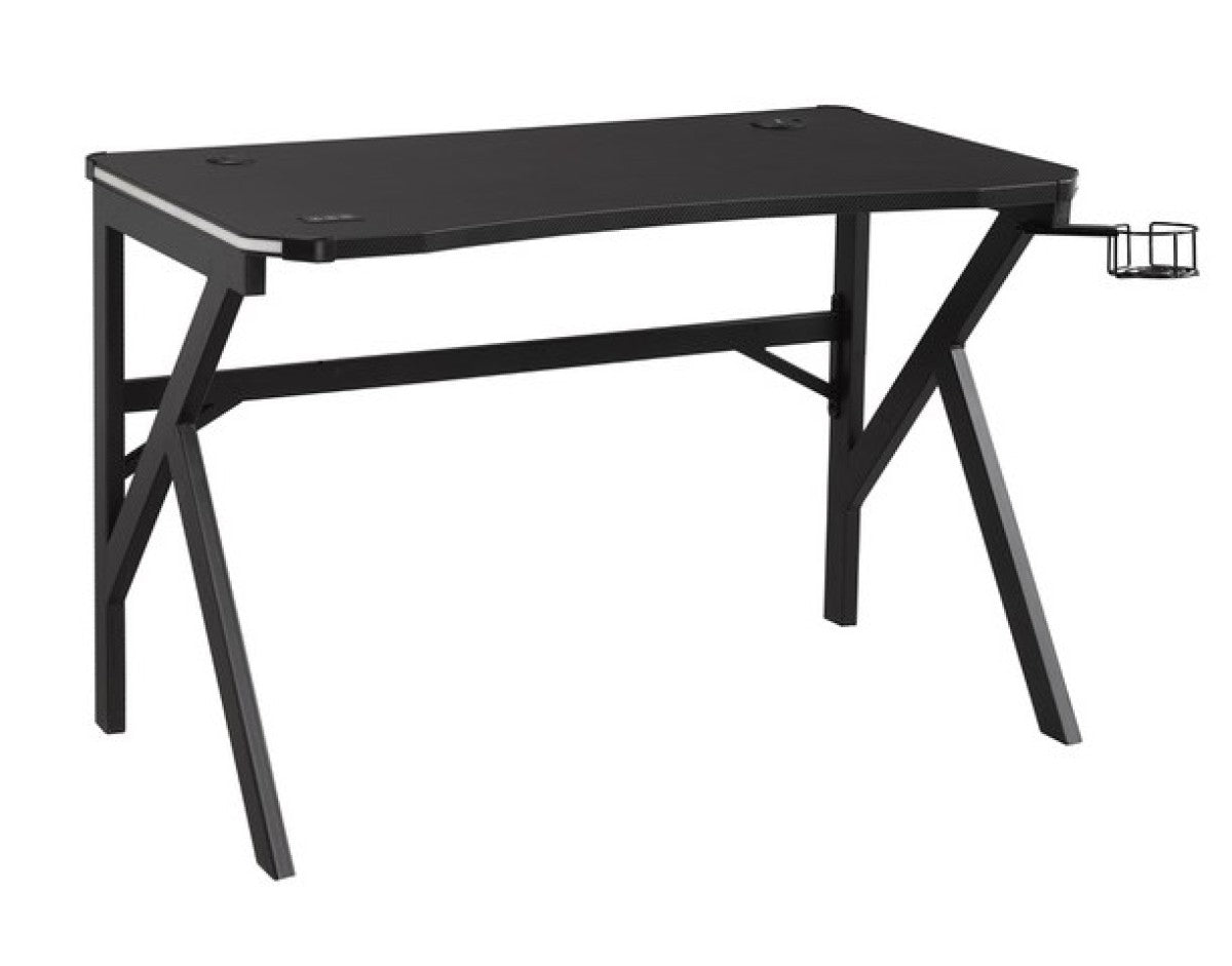 Premium Gaming Desk & Chair Set - Ergonomic Computer Desk with LED Lights & Adjustable Racing Chair for PC Gamers - Black/Red - Perfect for Esports, Streaming & Home Office Setup