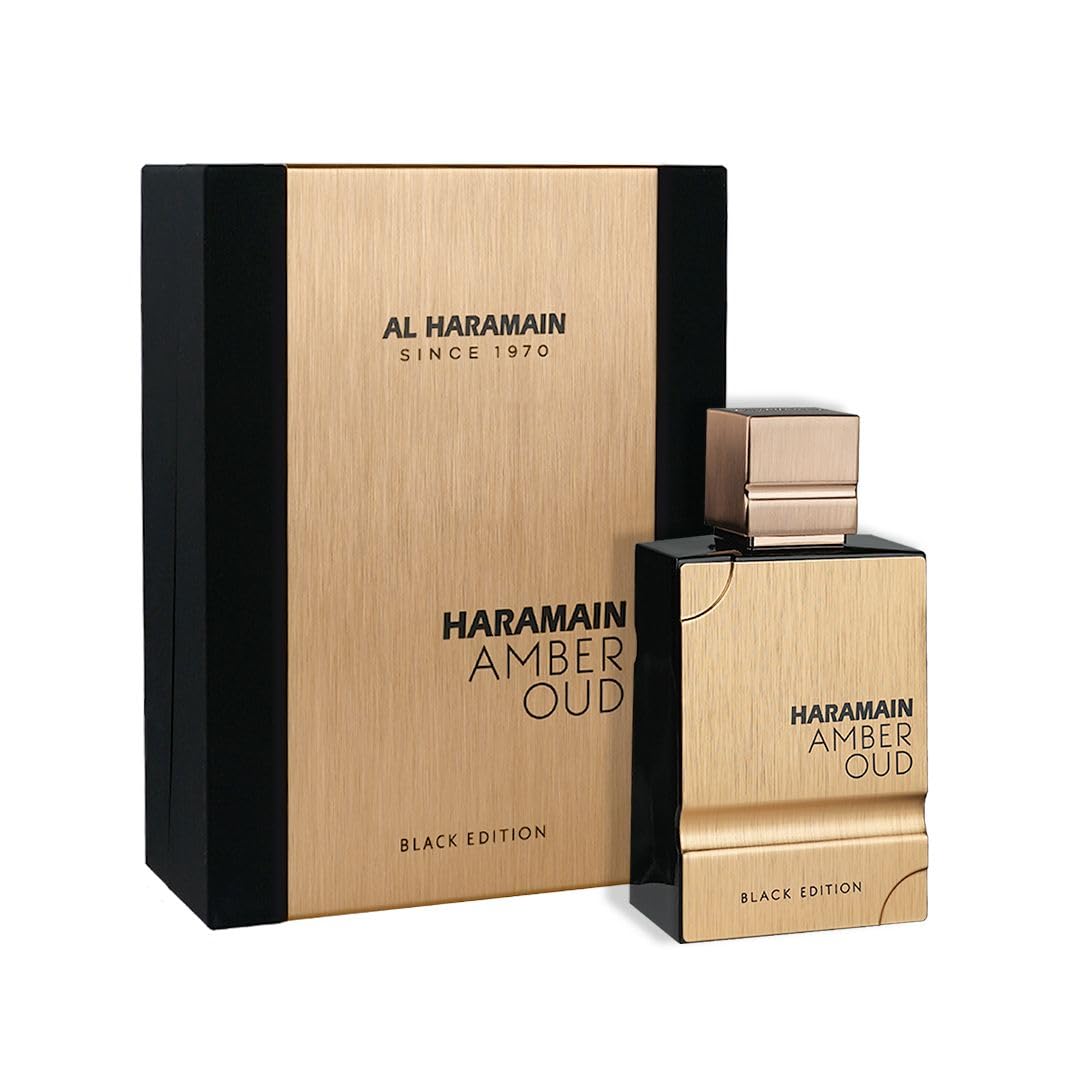 Al Haramain Amber Oud Black Edition Unisex Eau de Parfum Spray - 2.0 oz / 60ml - Long Lasting Luxury Fragrance for Men & Women - Perfect for Date Night, Special Occasions & Daily Wear