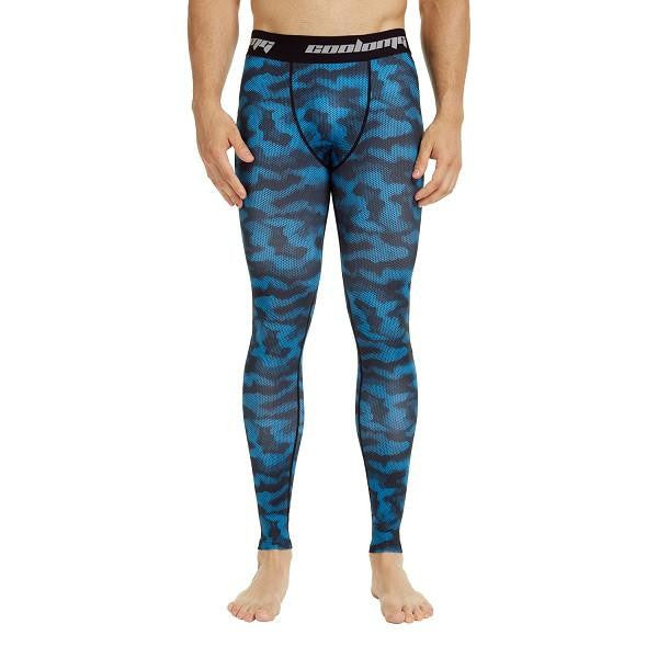 Indigo Compression Tights for Women & Men - High Waist Yoga Pants with Pockets - Workout Running Hiking Leggings for Gym, Travel & Everyday Wear