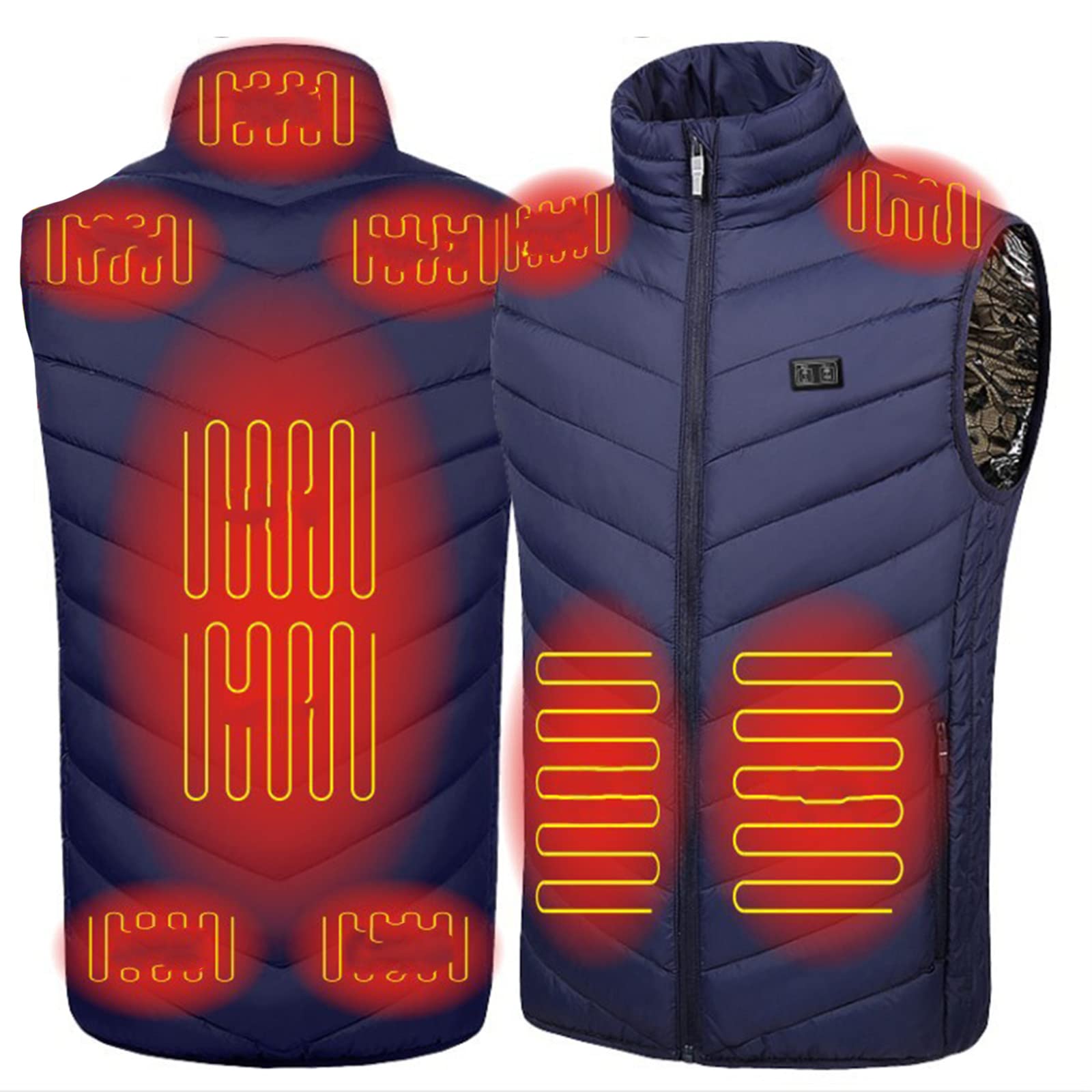 Upgraded Smart Electric Heated Vest - Lightweight USB Rechargeable Heating Jacket for Men & Women | Winter Outdoor Activities, Skiing, Camping, Hiking (Batteries Not Included)