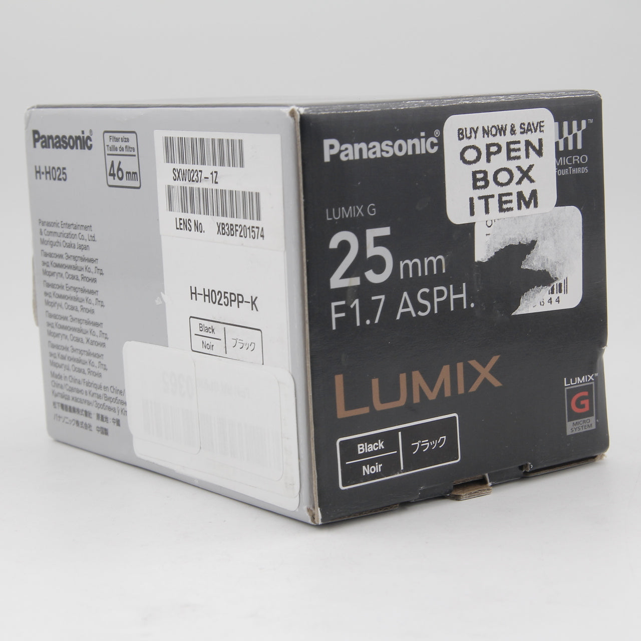 Open Box Fair - Panasonic Lumix G 25mm f/1.7 ASPH Lens for Micro Four Thirds | Fast f/1.7 Aperture for Low Light Photography & Portraits | Perfect for Travel, Street & Everyday Shooting