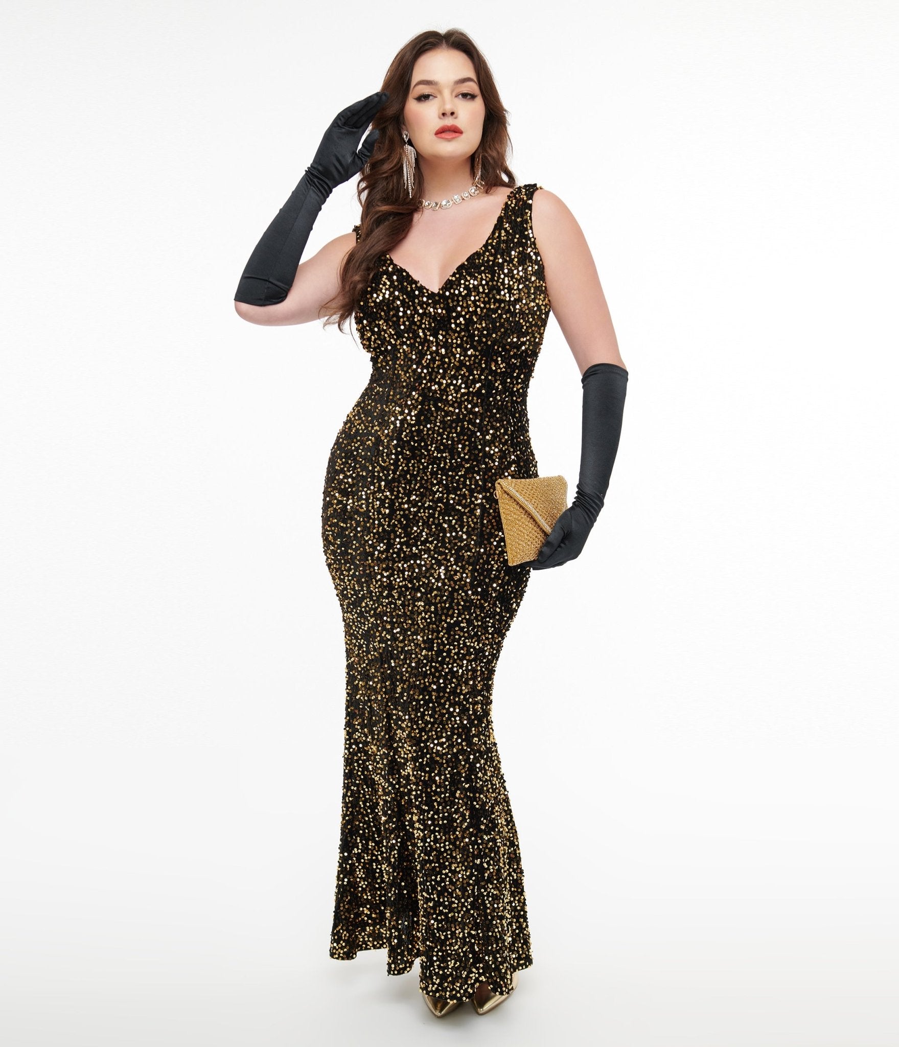 Vintage 1930s Gold Sequin Goldwyn Gown - Elegant Retro Evening Dress for Gatsby Parties, Old Hollywood Theme Events & Vintage Fashion Lovers