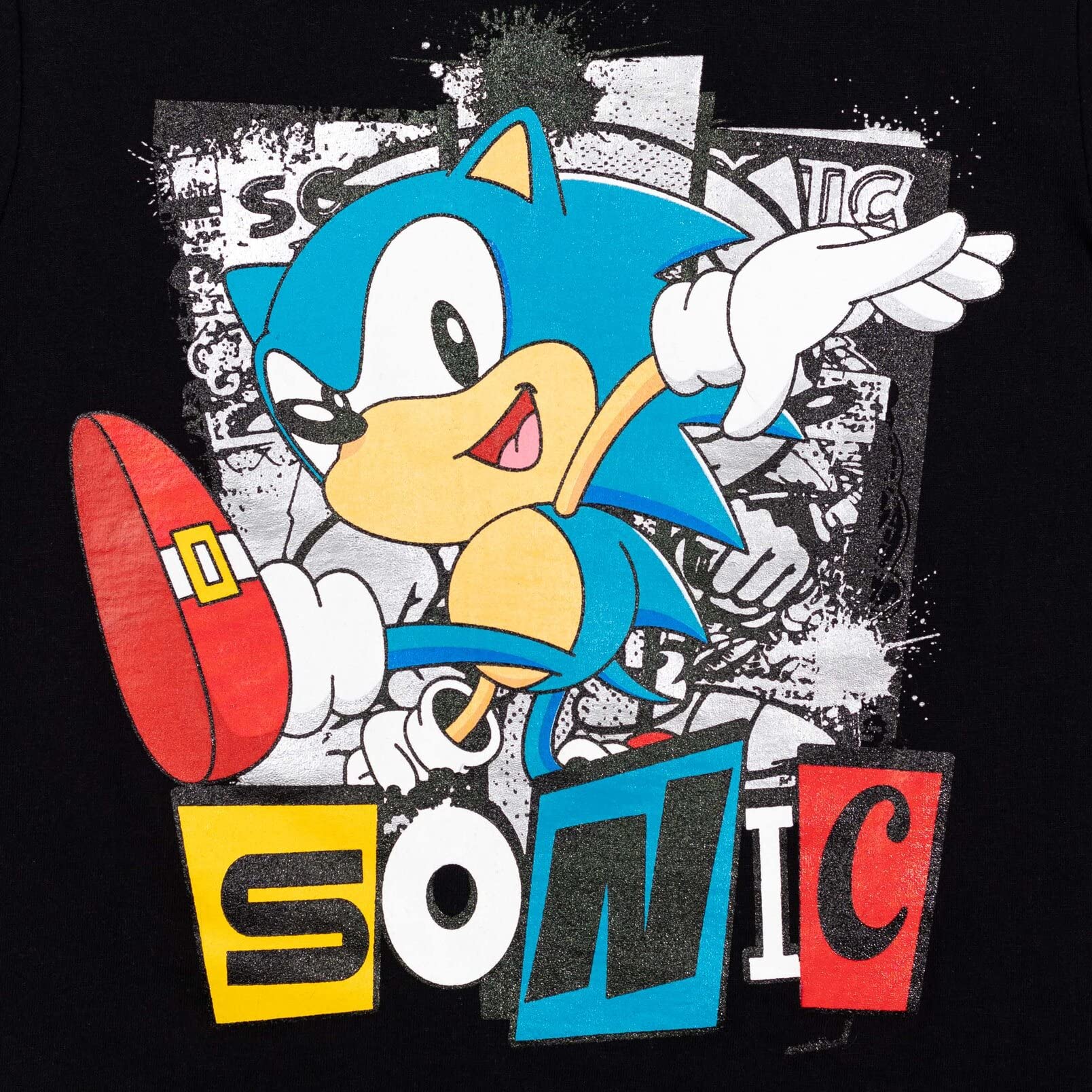SEGA Sonic the Hedgehog Athletic Pullover T-Shirt & Shorts Outfit Set for Toddlers to Big Kids - Comfortable Playwear for School, Sports & Everyday Adventures