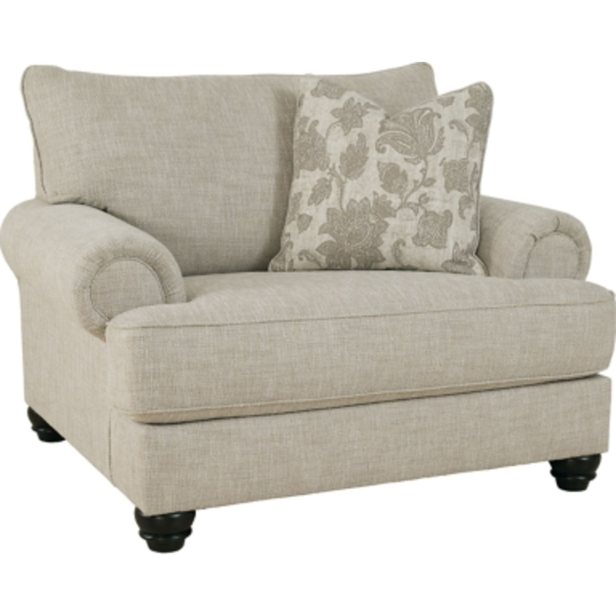 Asanti Oversized Chair and a Half in Soft Fog Gray - Plush Comfort for Living Rooms, Bedrooms & Reading Nooks
