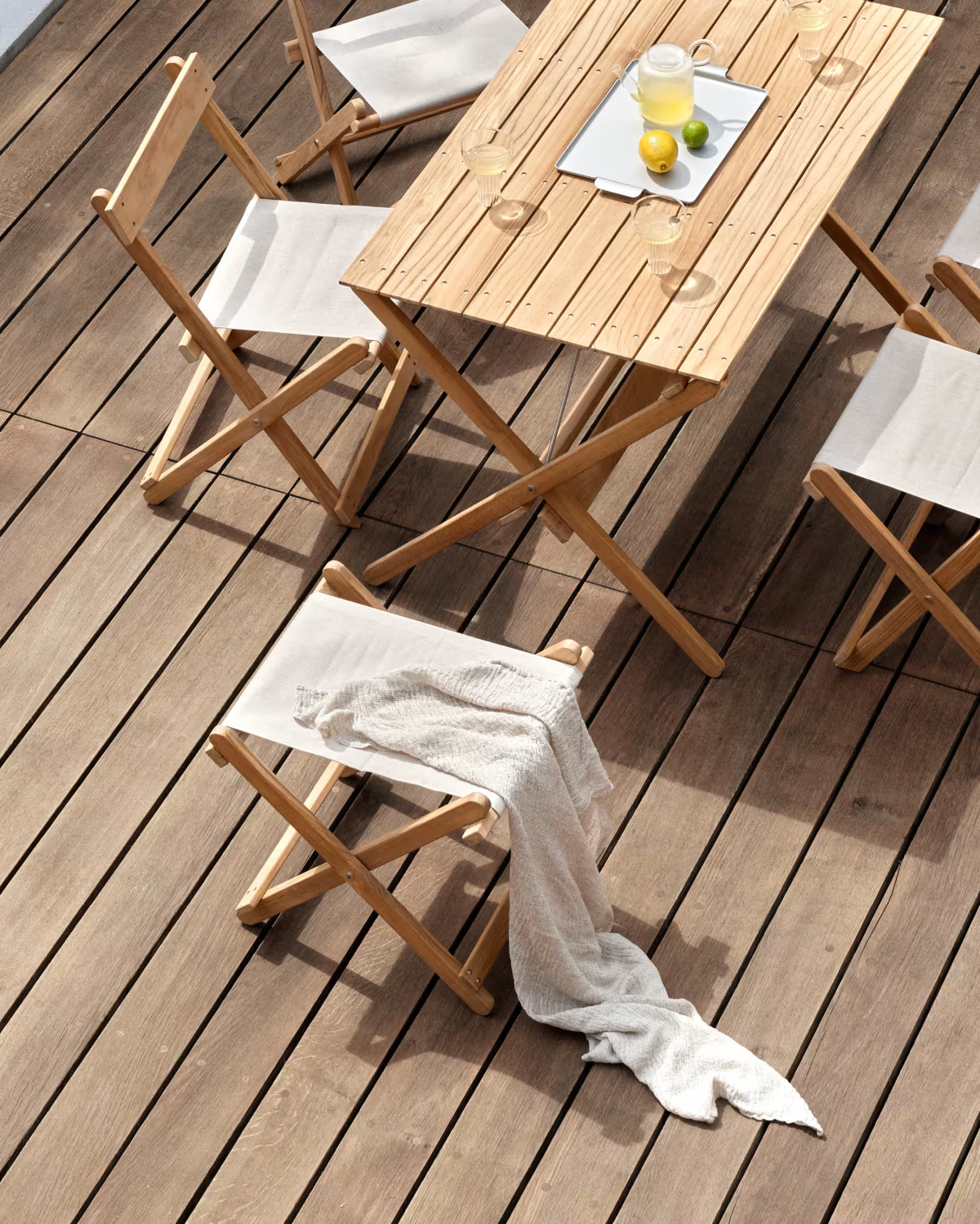 BM5768 Outdoor Deck Chair Footstool - Adjustable & Comfortable Patio Furniture for Relaxing in Garden, Poolside, or Backyard