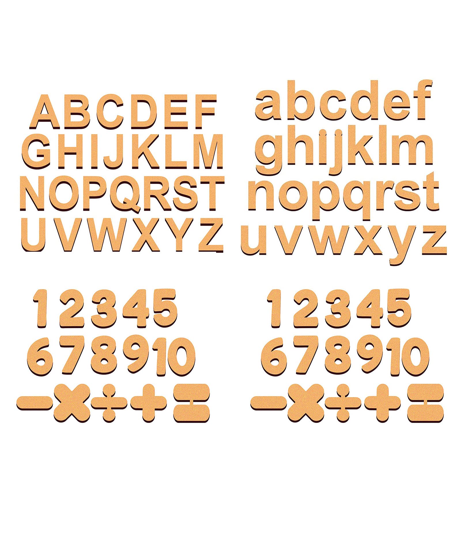 CLITHS Wooden Alphabet & Number Cutout Set - 82 Pcs Educational Learning Toys for Kids | Perfect for Preschool, Homeschooling & Early Childhood Development
