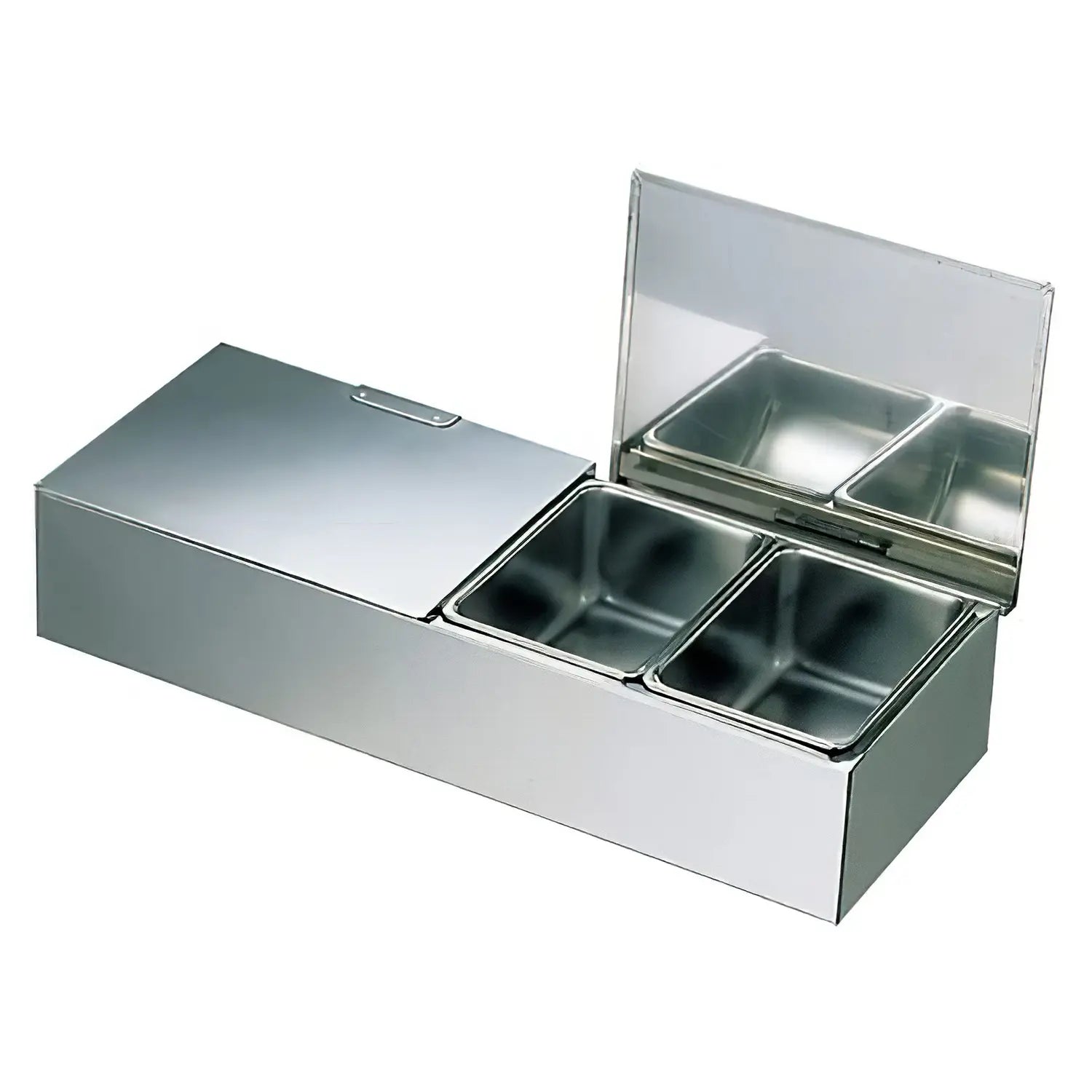 EBM Stainless Steel Spice Container with Double Lid - Perfect for Kitchen, Cooking, and Seasoning Storage
