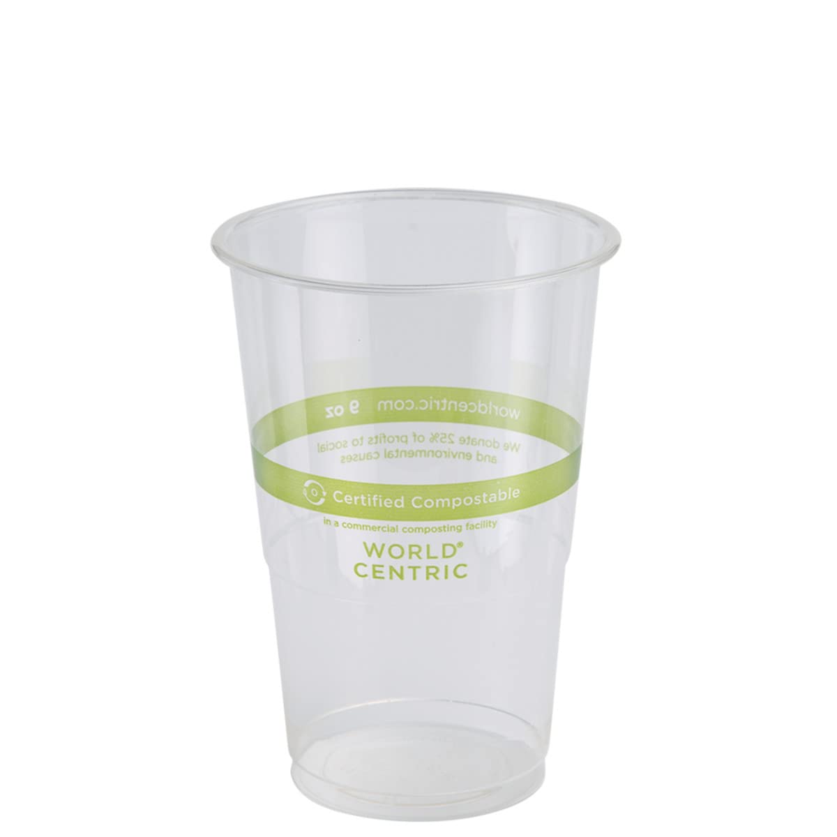 World Centric 100% Compostable 9 oz Clear PLA Cold Drink Cups - Eco-Friendly Disposable Cups for Parties, Events & Coffee Shops (Pack of 2000) - Perfect for Iced Coffee, Smoothies & Beverage Service