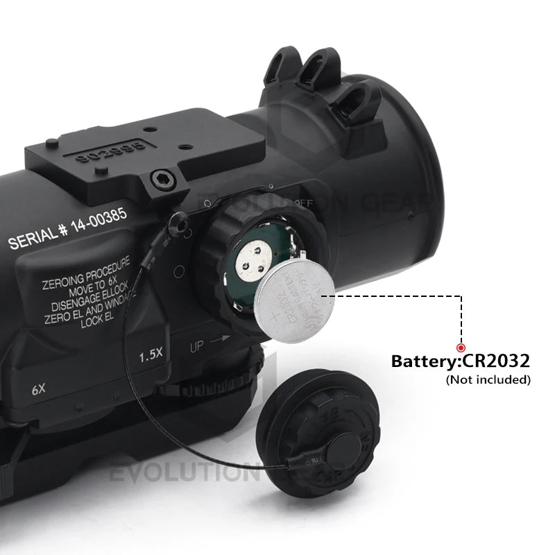 Tactical Rifle Scope DR1.5 6x Fixed Dual FOV Milspec Red Dot Sight with Killflash - Hunting & Shooting Accessories for Outdoor Sports, Tactical Missions, and Target Practice
