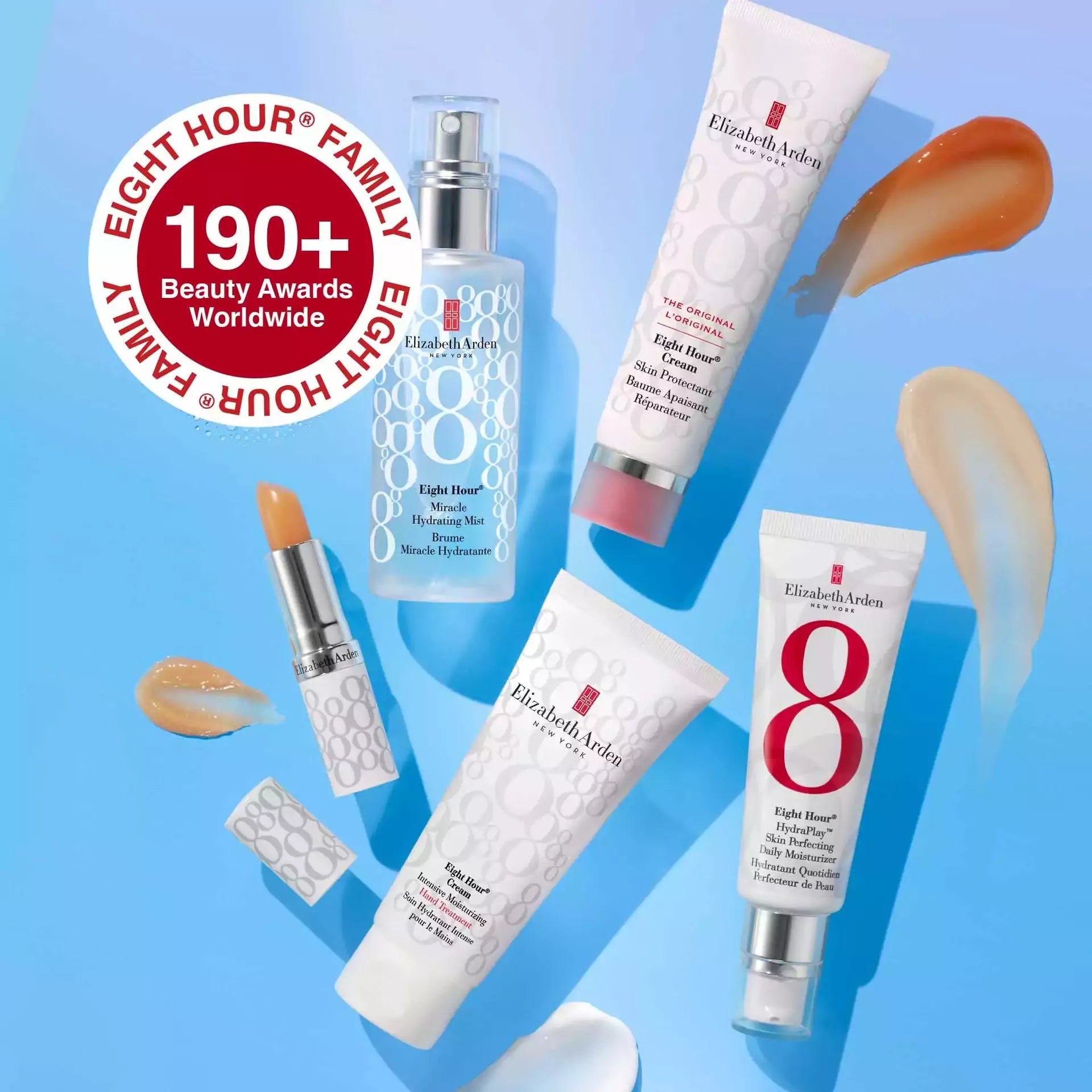 Eight Hour® Hydraplay Cleanse, Hydrate & Protect Skincare Set - 3-Step Facial Care Routine for Dry & Sensitive Skin | Morning & Night Use for Glowing Complexion
