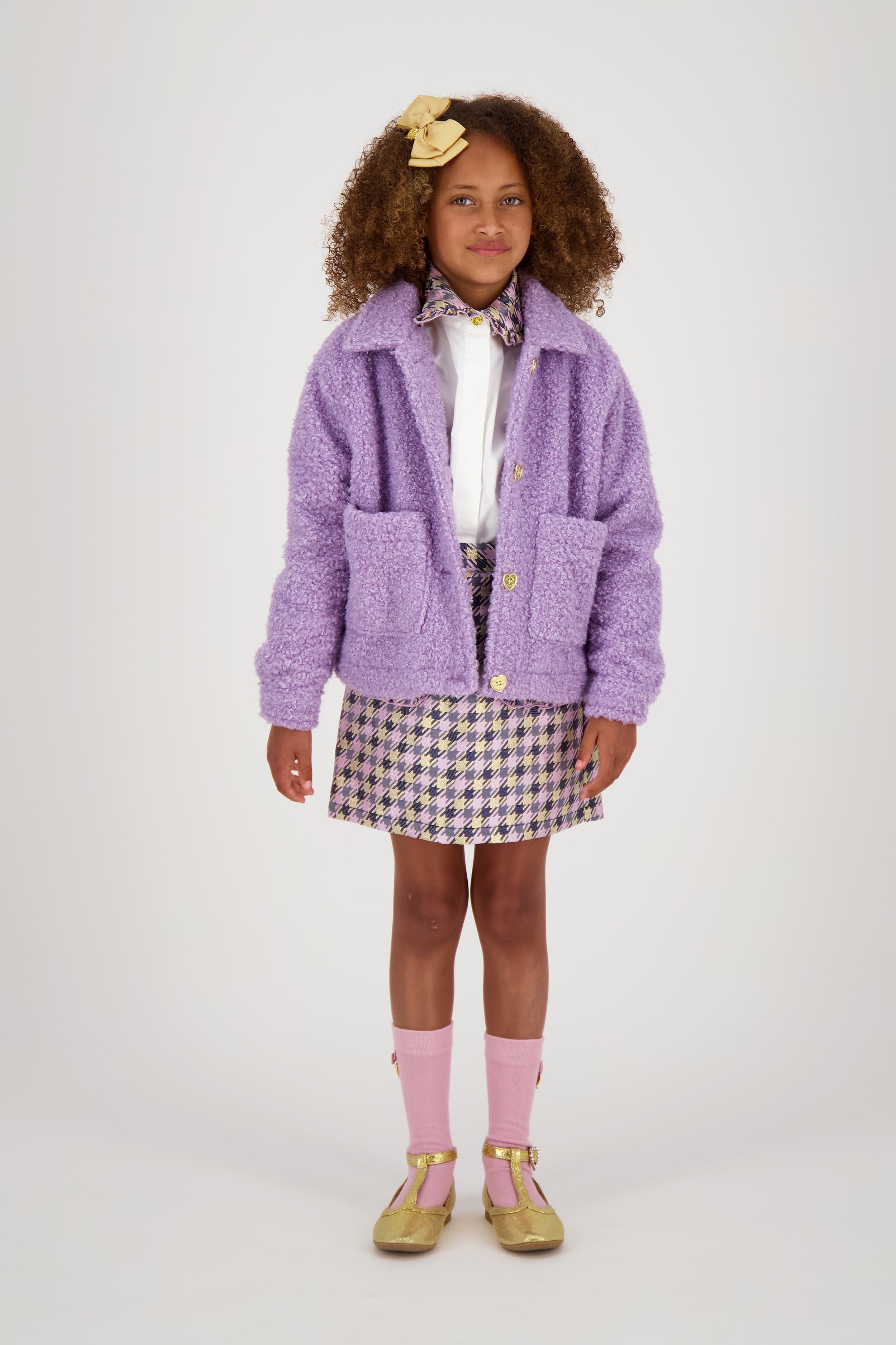 Angels Face Girls Whistler Fleece Jacket - Soft Purple Winter Coat for Kids | Warm Outdoor Play, Snow Activities & Cold Weather Protection