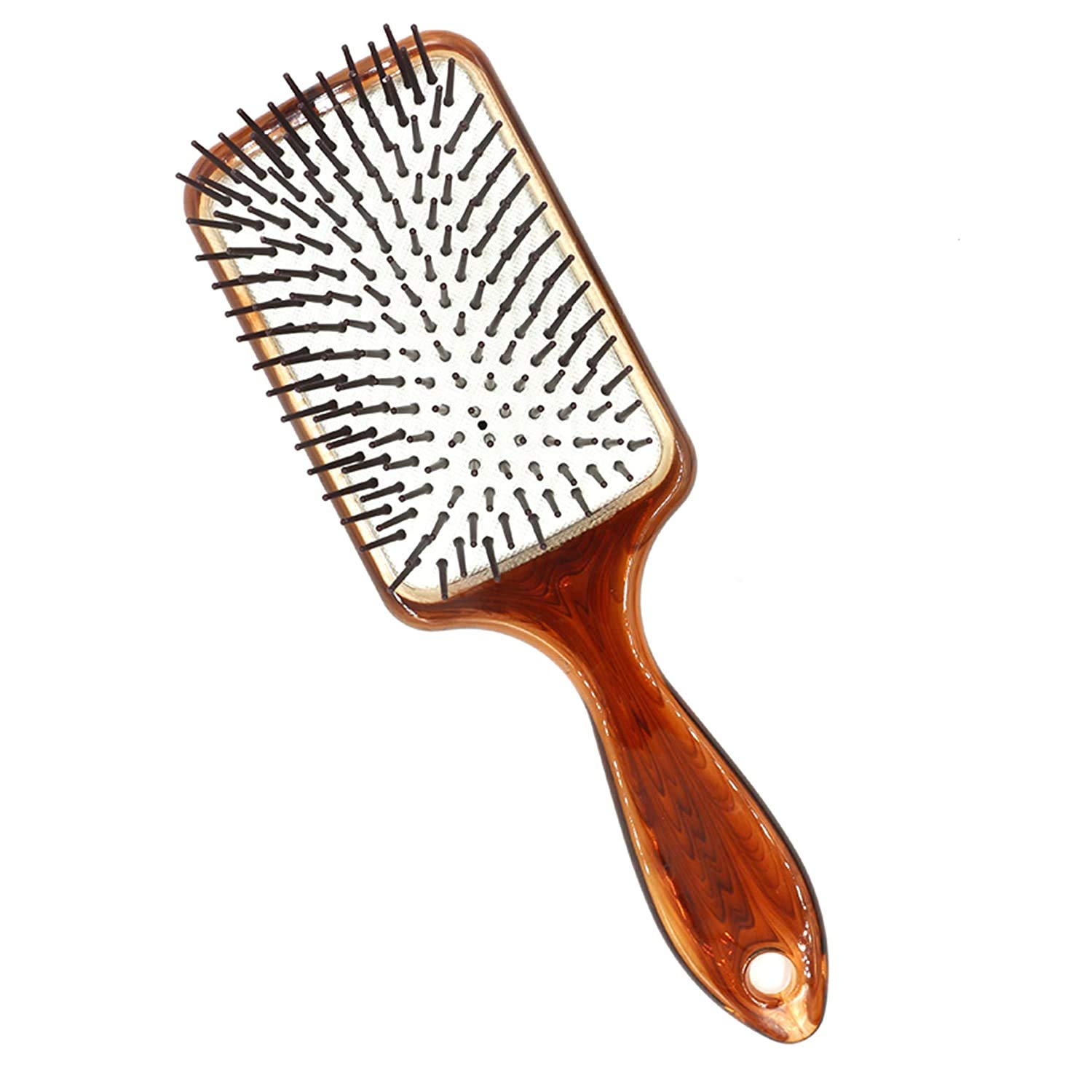 Shri Kanth Art® Flat Rectangular Hair Brush for Men & Women - Professional Hair Styling Tool for All Hair Types (Brown Handle) - Perfect for Salon Styling, Home Use & Travel Grooming