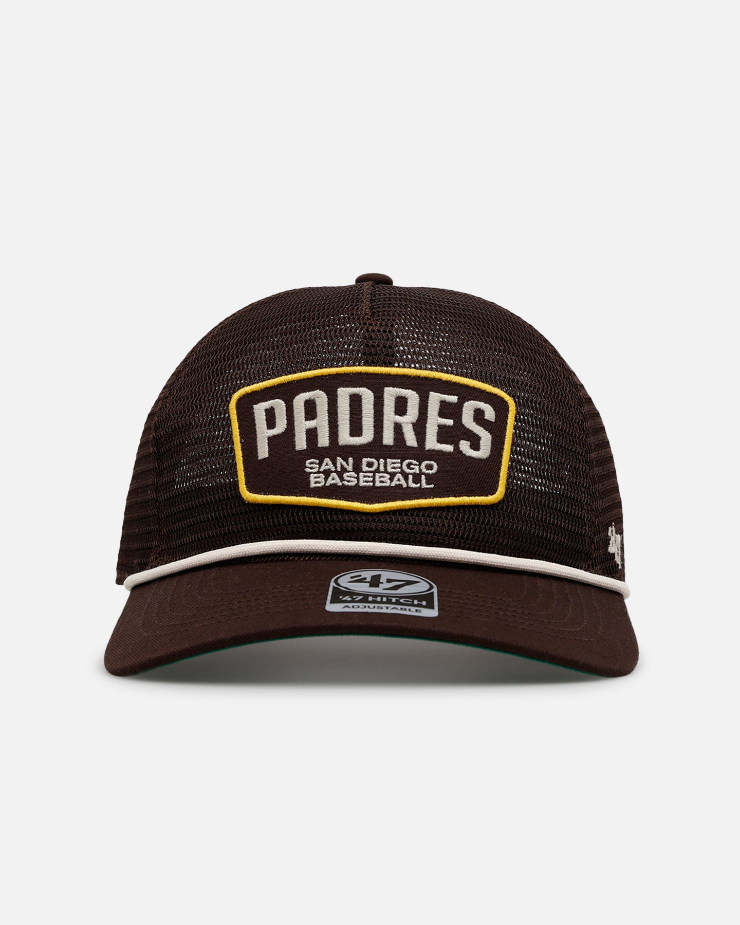 47 Brand San Diego Padres Mesh Hitch Trucker Snapback Hat - Adjustable Brown Baseball Cap for Men & Women - Perfect for Sports Games, Casual Wear & Fan Collections