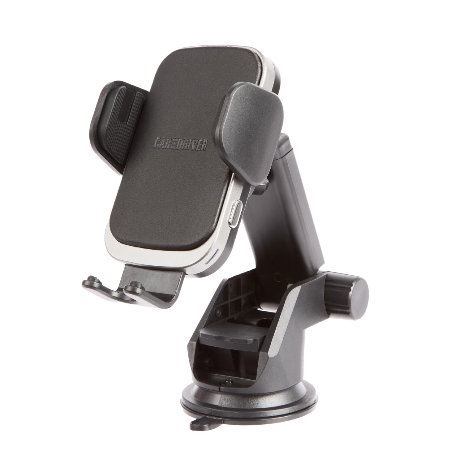 Car and Driver Wireless Charging Mount with Adjustable Arm - USB-C Fast Charger for iPhone & Android Phones - Long Arm Suction Cup for Windshield & Dashboard - Perfect for Road Trips & Commuting