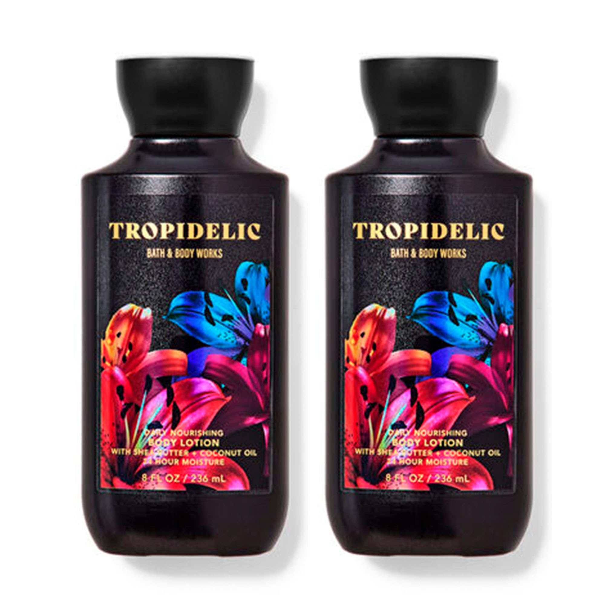 MYT B&BW - Bath and Body Works Tropidelic Body Lotion 8 oz (Pack of 2) - Hydrating Moisturizer for Dry Skin, Perfect for Daily Use & Spa Days