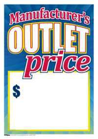 100-Pack Sale Tags with Manufacturer's Outlet Price - Perfect for Retail Stores, Clearance Sales & Discount Pricing