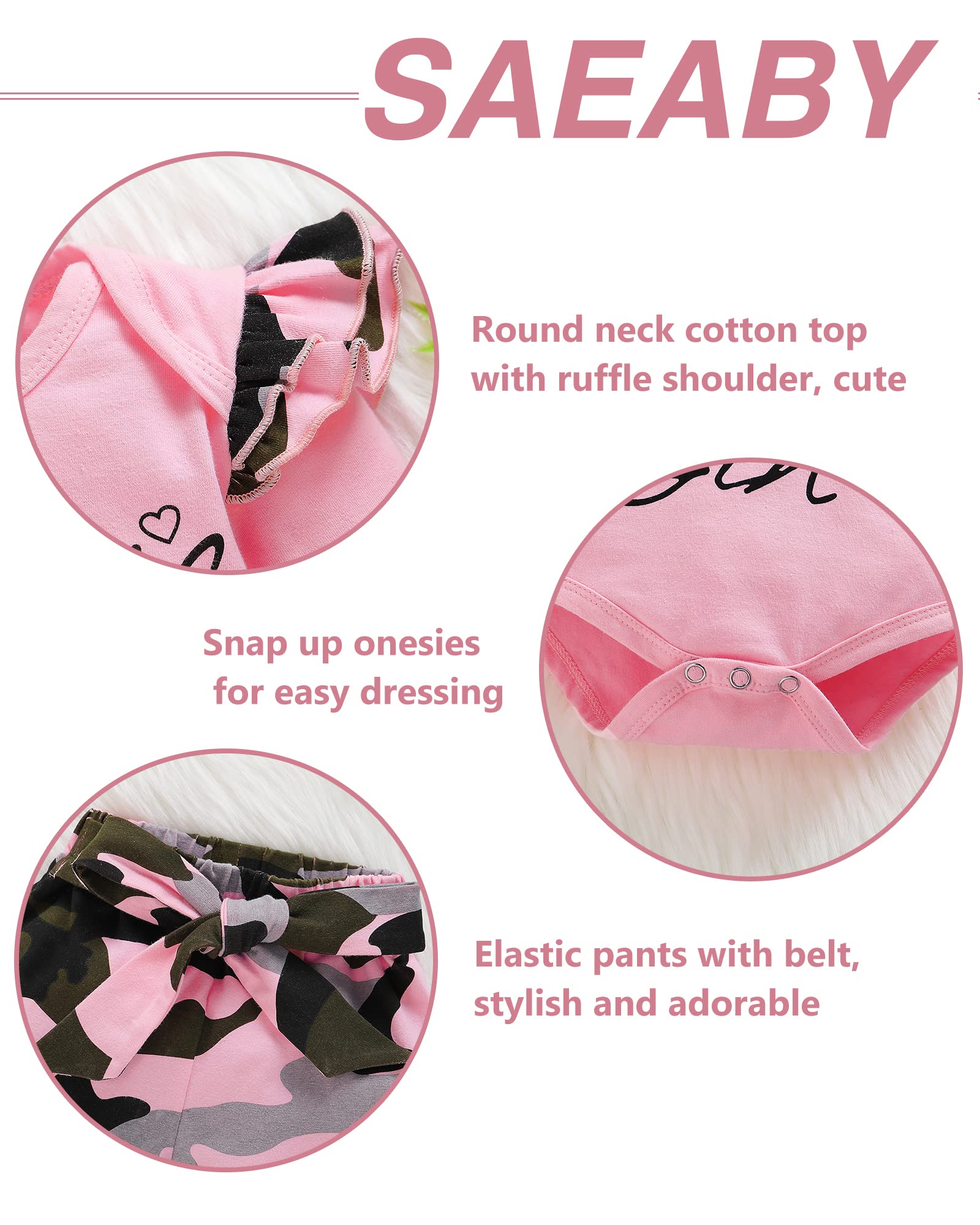 Adorable Baby Girl Clothes Set - Soft Long Sleeve Romper & Pants Outfit for Newborns & Infants | Cute Winter & Fall Baby Girl Fashion | Perfect for Family Photos, Playdates & Holiday Outings