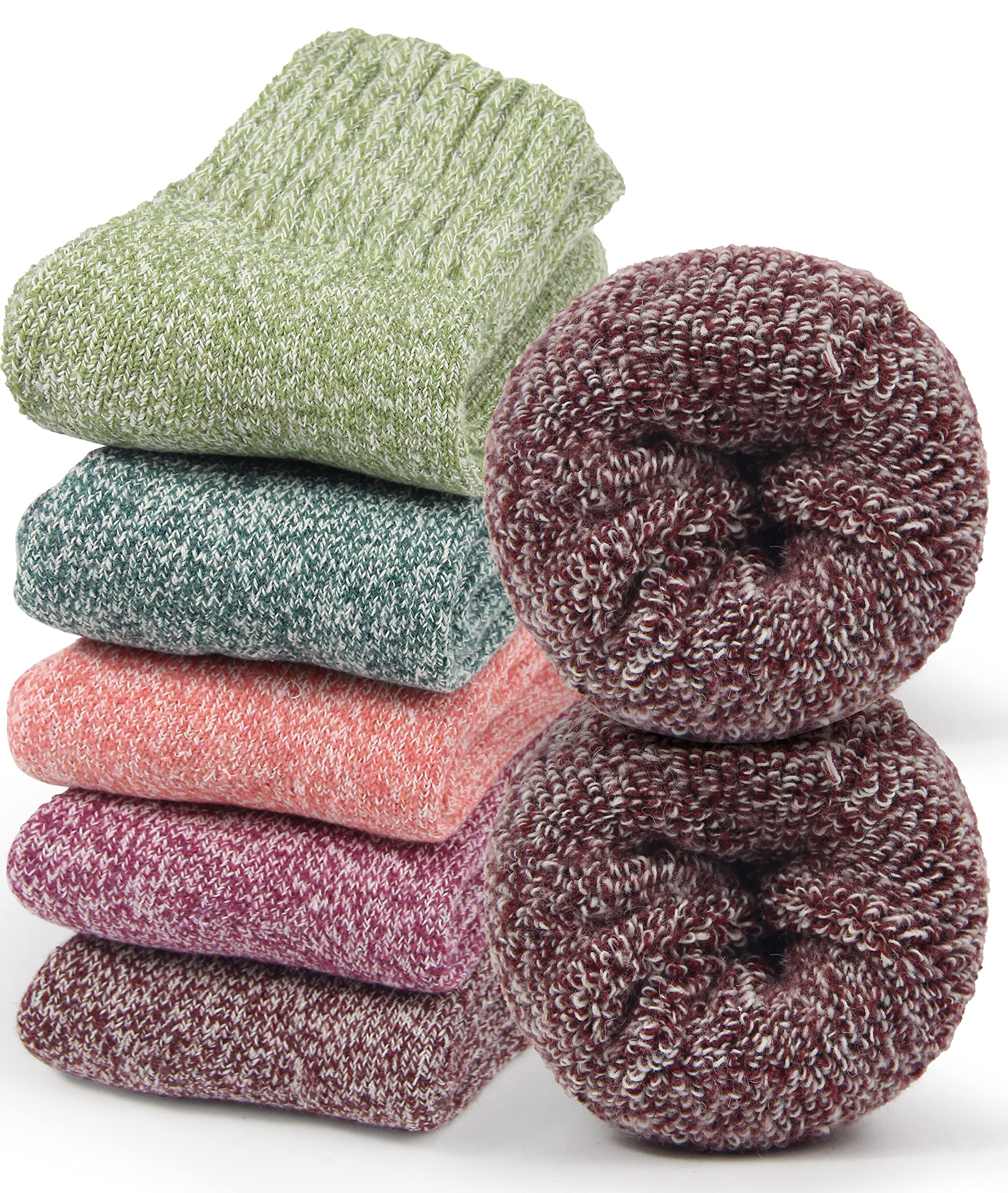 BomKinta Women's Winter Boot Socks - Thick Warm Solid Crew Socks for Cold Weather, Cozy Thermal Socks for Boots - Perfect Christmas Gift for Her (Ideal for Snow Boots, Hiking & Outdoor Activities)