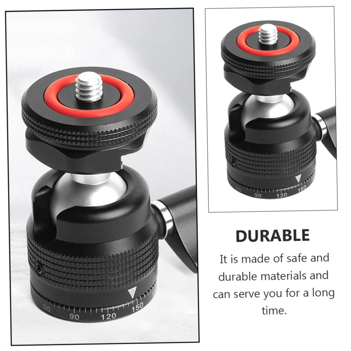 Universal Ball Head with Cold Shoe Mount - 360° Rotating Aluminum Alloy Mini Tripod for DSLR/SLR Cameras - Perfect for Photography, Videography & Vlogging Accessories