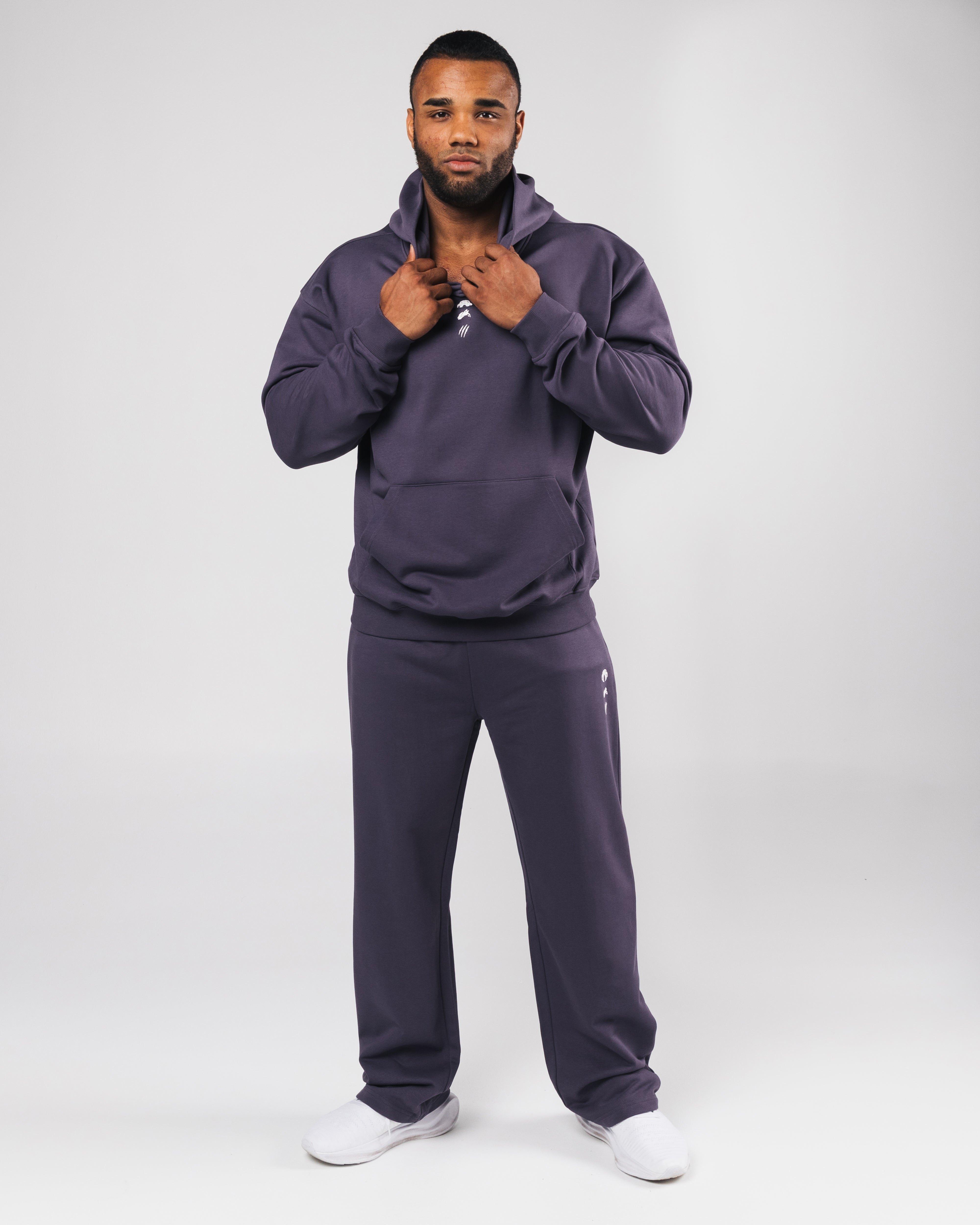 Premium Heavyweight Hoodie for Men & Women - Soft & Warm Three Pillar Design in Muted Purple - Perfect for Outdoor Activities, Gym & Casual Wear