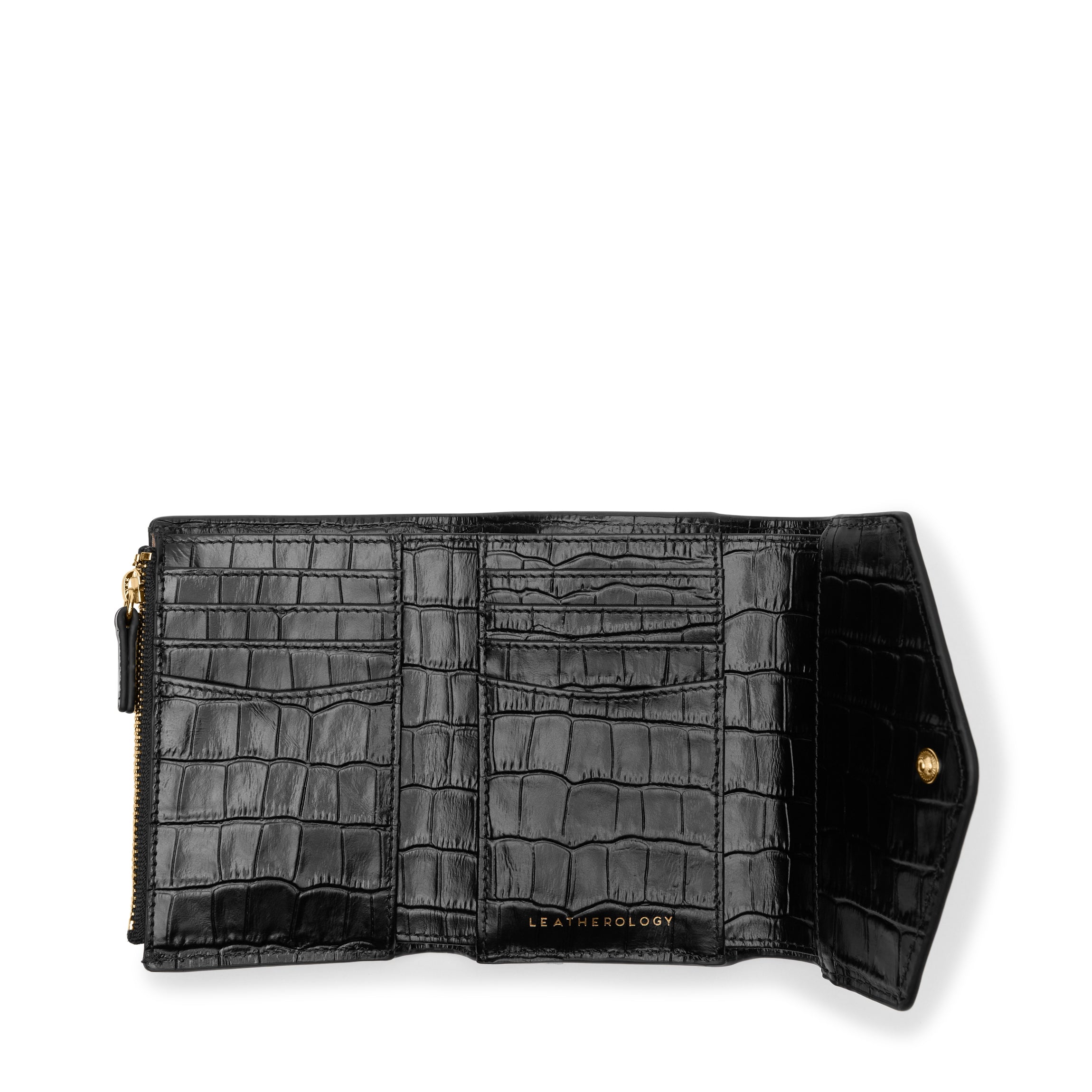 Premium Black Crocodile Embossed Trifold Wallet for Men - Slim RFID Blocking Leather Wallet with Money Clip - Perfect for Travel, Business & Everyday Use