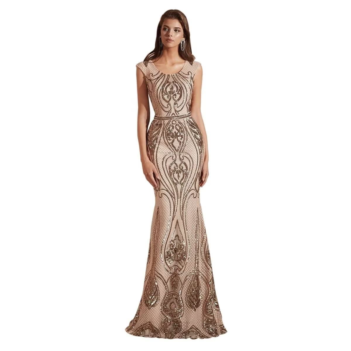 Elegant Black Sequin Mermaid Evening Dress for Women - Perfect for Prom, Pageant, Bridesmaid & Formal Party Occasions