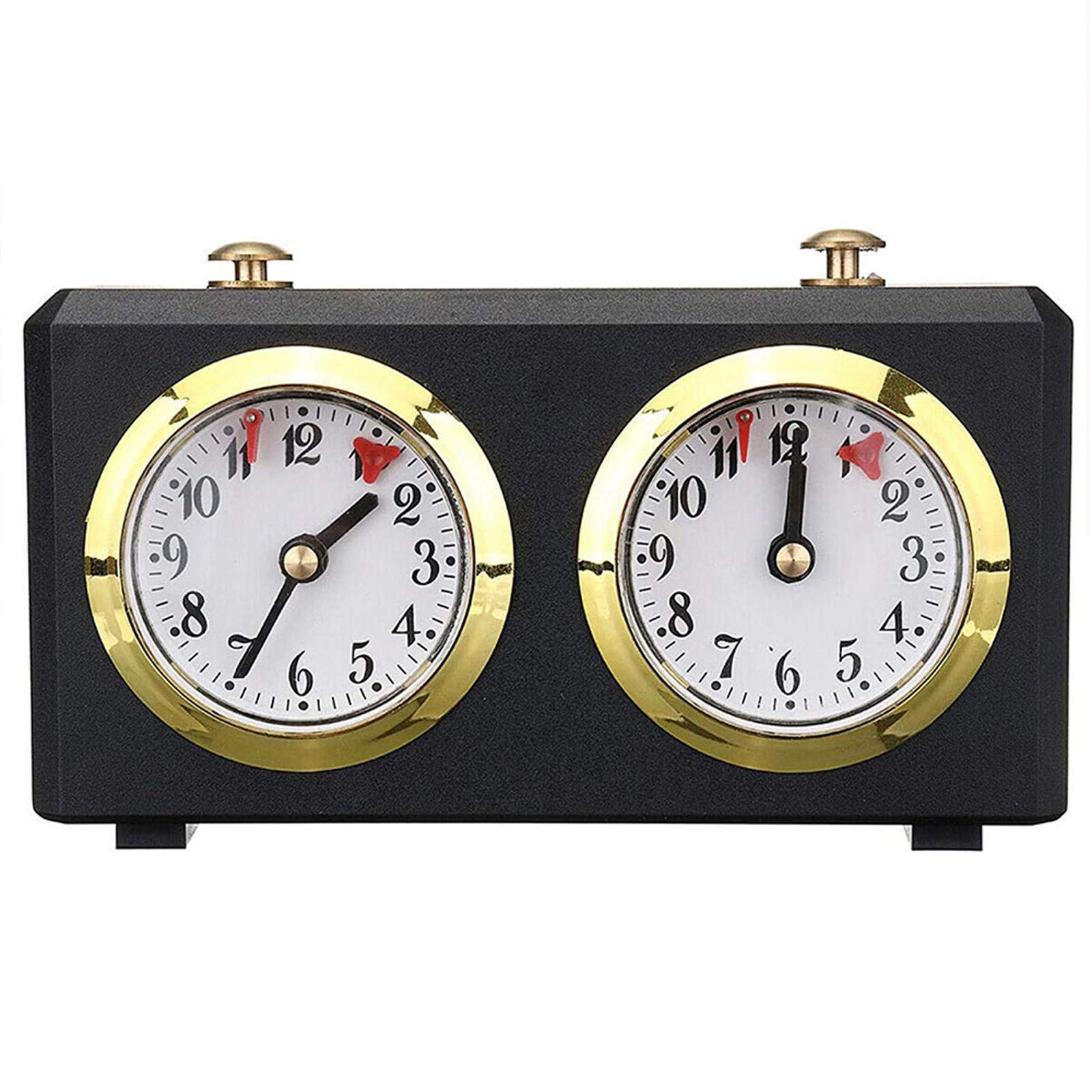 Smart Chess Clock - Mechanical Analog Chess Timer for Home & Tournaments - Perfect for Living Room, Kitchen, or Game Room - Black One Size Chess Countdown Timer for Board Games & Smart Home Devices
