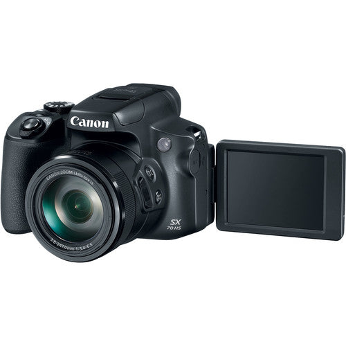 Canon PowerShot SX70 HS Digital Camera with 65x Optical Zoom - 4K Video, WiFi & Bluetooth - Perfect for Travel, Wildlife Photography & Vlogging