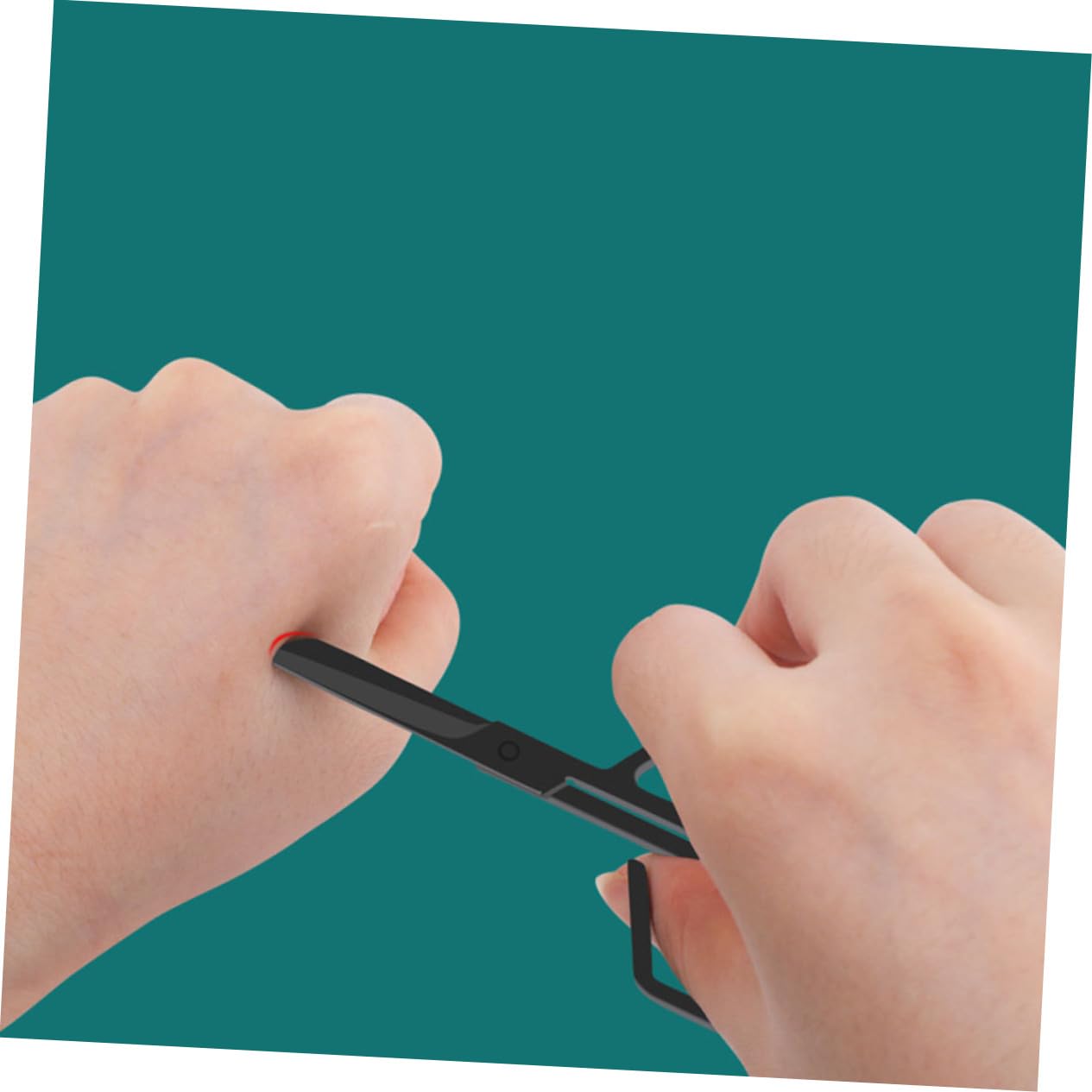 Professional Stainless Steel Nose Hair & Eyebrow Trimmer Scissors - Black | Painless Nasal Hair Clipper & Grooming Tool for Men | Perfect for Travel, Home & Personal Care