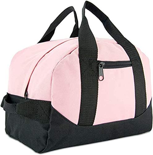 ImpecGear 12 Inch Pink Duffle Bag - Waterproof Travel Gym Bag for Women & Men, Lightweight Carry-On Luggage for Sports, Workout, Weekend Trips & Air Travel - Perfect as Small Sports Duffel or Overnight Bag
