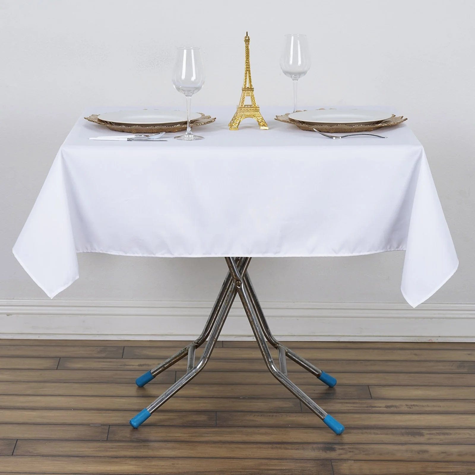 54x54 Inch Premium Square Polyester Tablecloth - Wrinkle & Stain Resistant - Perfect for Dining Tables, Parties, Weddings & Events