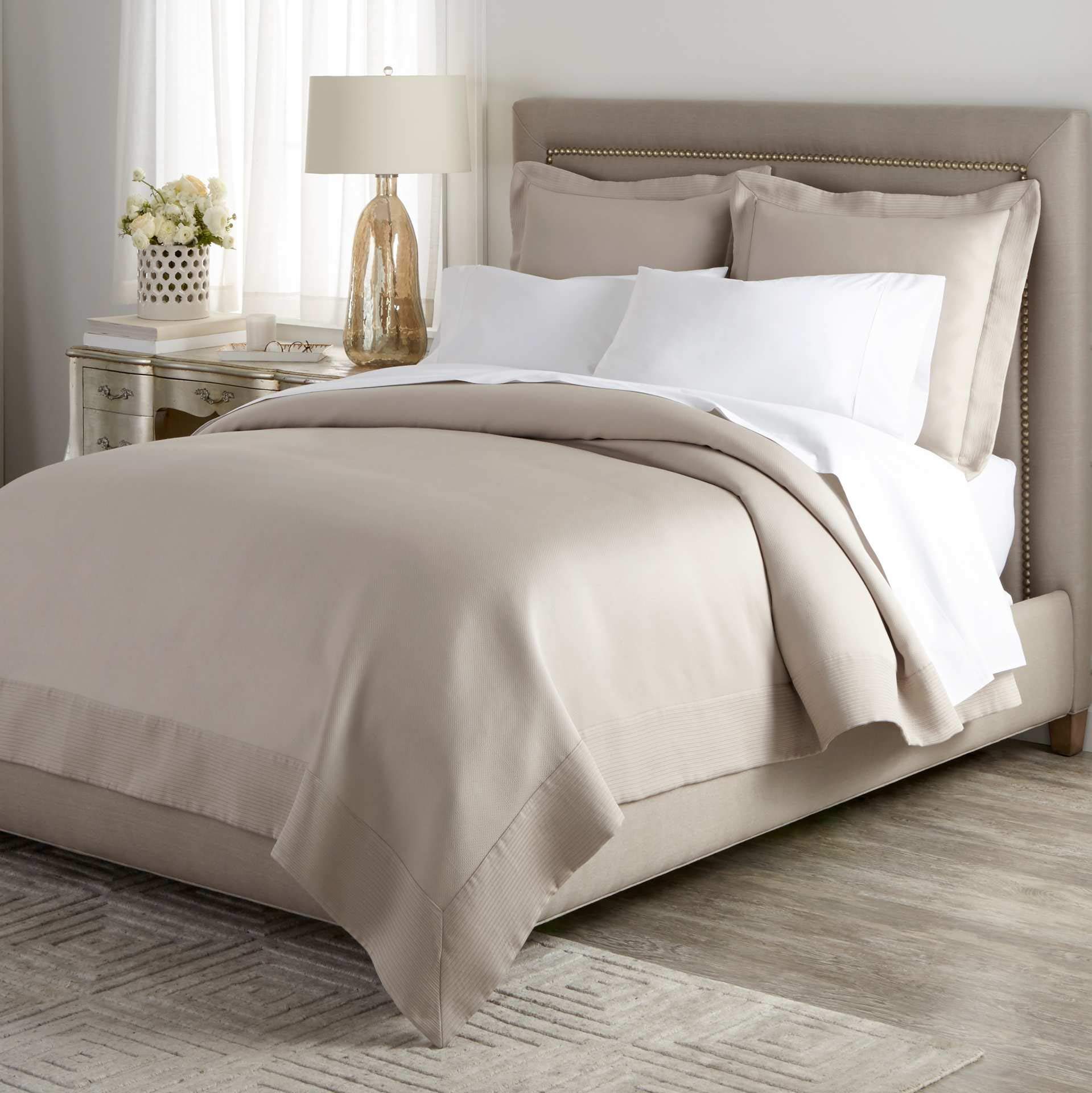 Peacock Alley Angelina Linen Coverlet King Size - Luxurious Bedding for Elegant Bedroom Decor & Hotel Style Comfort