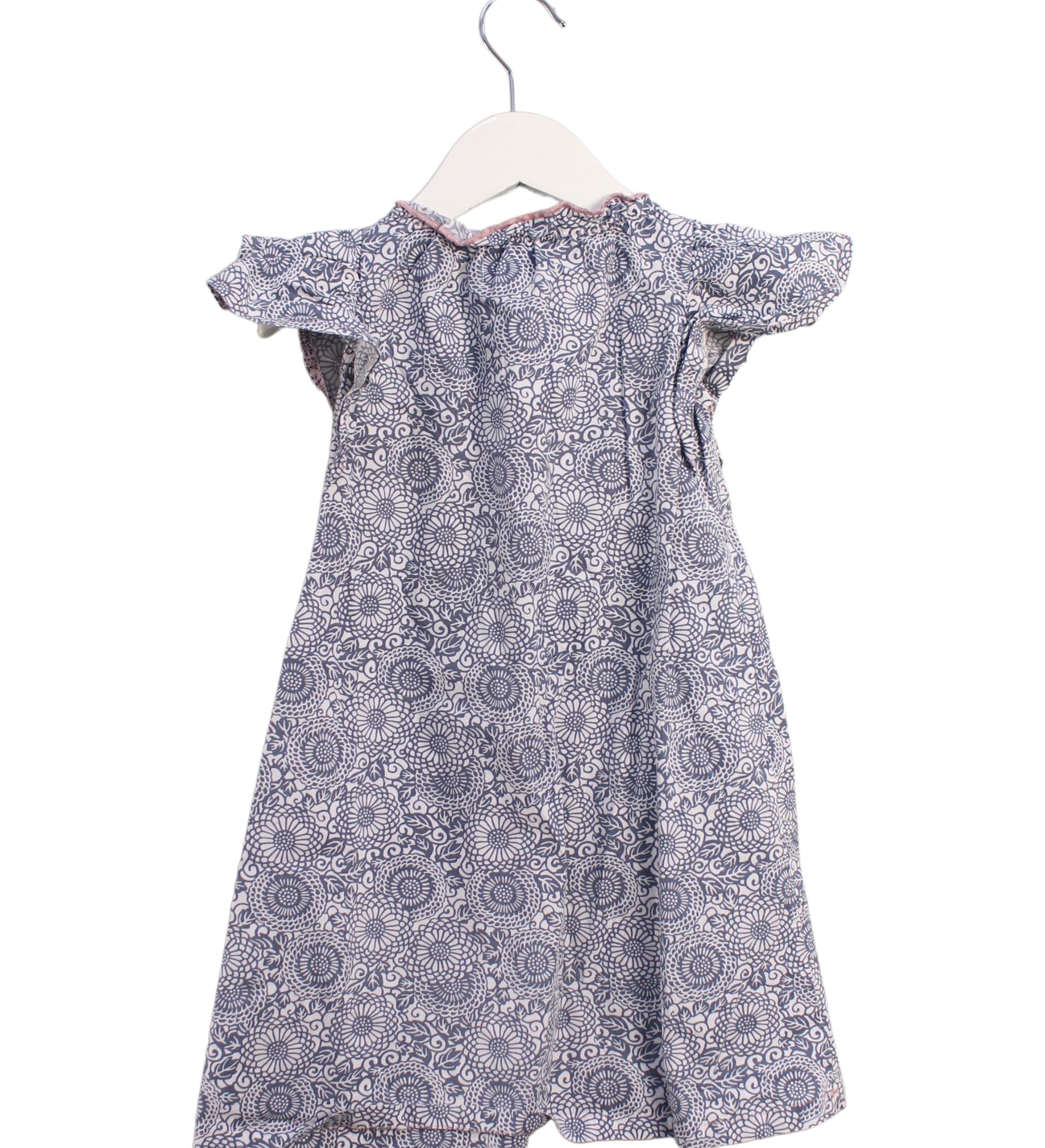 Cute Little Dog Print Short Sleeve Dress for Toddlers 3T-4T - Perfect for Playdates & Summer Outfits