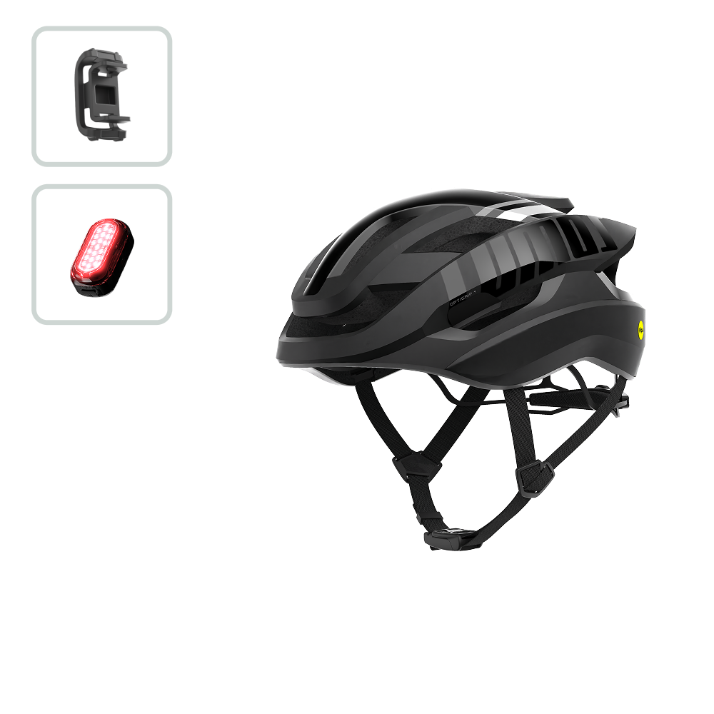 Lumos Ultra Fly Pro Bike Light Set with Firefly Mini & Port Adapter - High Visibility Cycling Safety Light for Night Riding, Commuting & Urban Biking