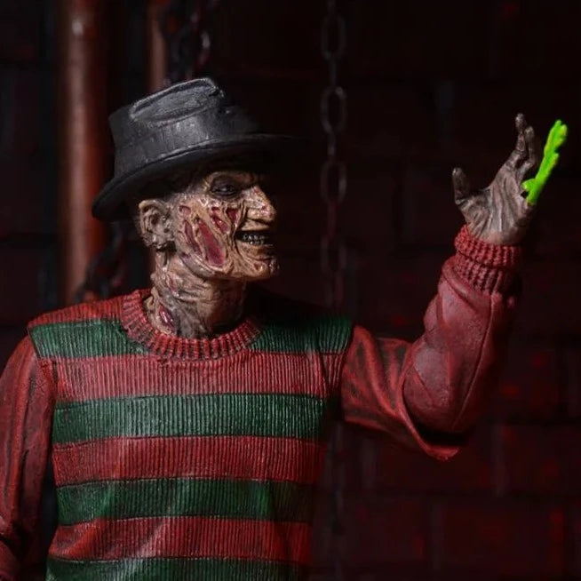NECA Ultimate Freddy Krueger Action Figure - Nightmare on Elm Street Horror Movie Collectible - Perfect for Halloween Decor & Horror Fan Collections