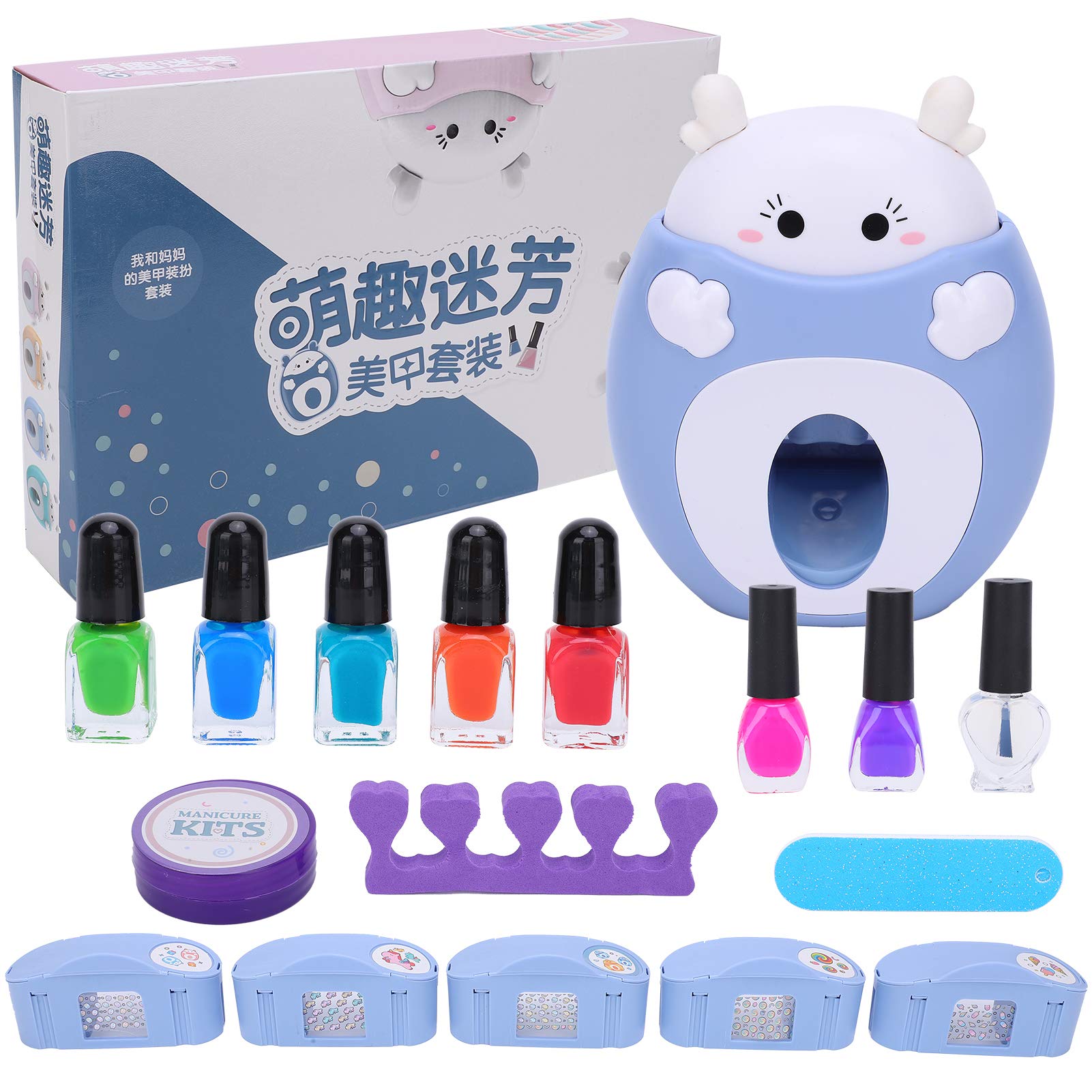Non-Toxic Kids Nail Polish Set - Safe & Eco-Friendly Nail Art Kit for Girls | Water-Based & Easy Wash Off | Birthday Gifts, Party Favors & Pretend Play