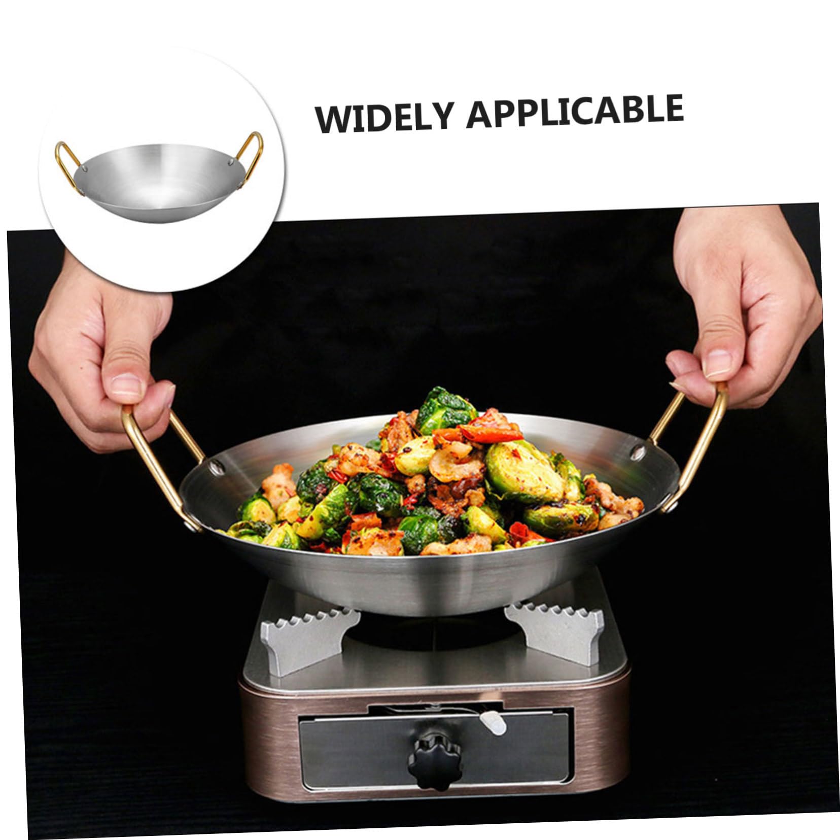 DOITOOL 1pc Stainless Steel Double Ear Pot - 5QT Kitchen Stockpot for Cooking, Soup, Wax Melting & More - Durable Home Cooking Pot for Household, Restaurant & DIY Projects