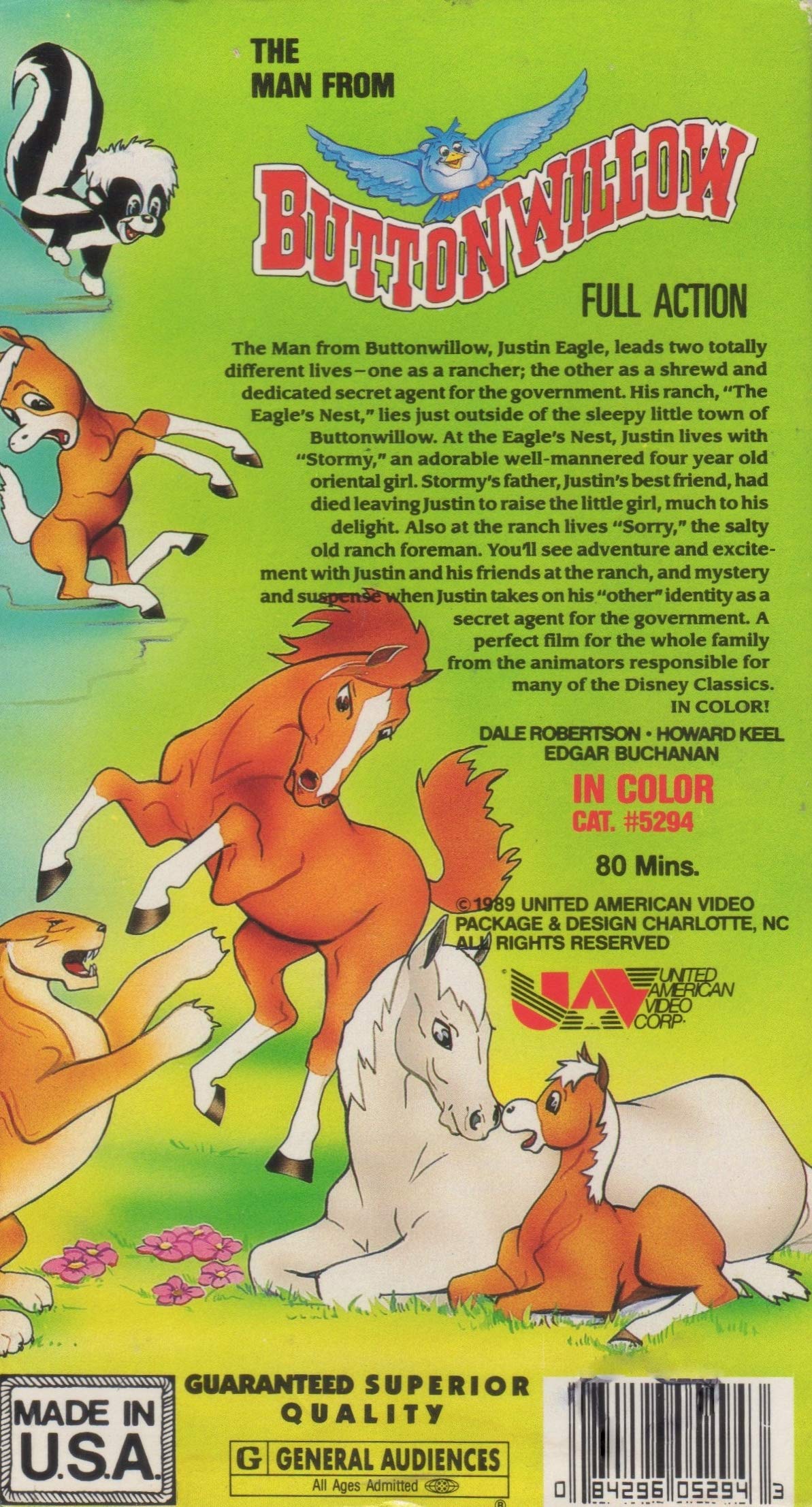 The Man From Button Willow VHS - Classic Animated Western Adventure Movie for Kids & Families - Perfect for Nostalgic Movie Nights & Western Film Collections