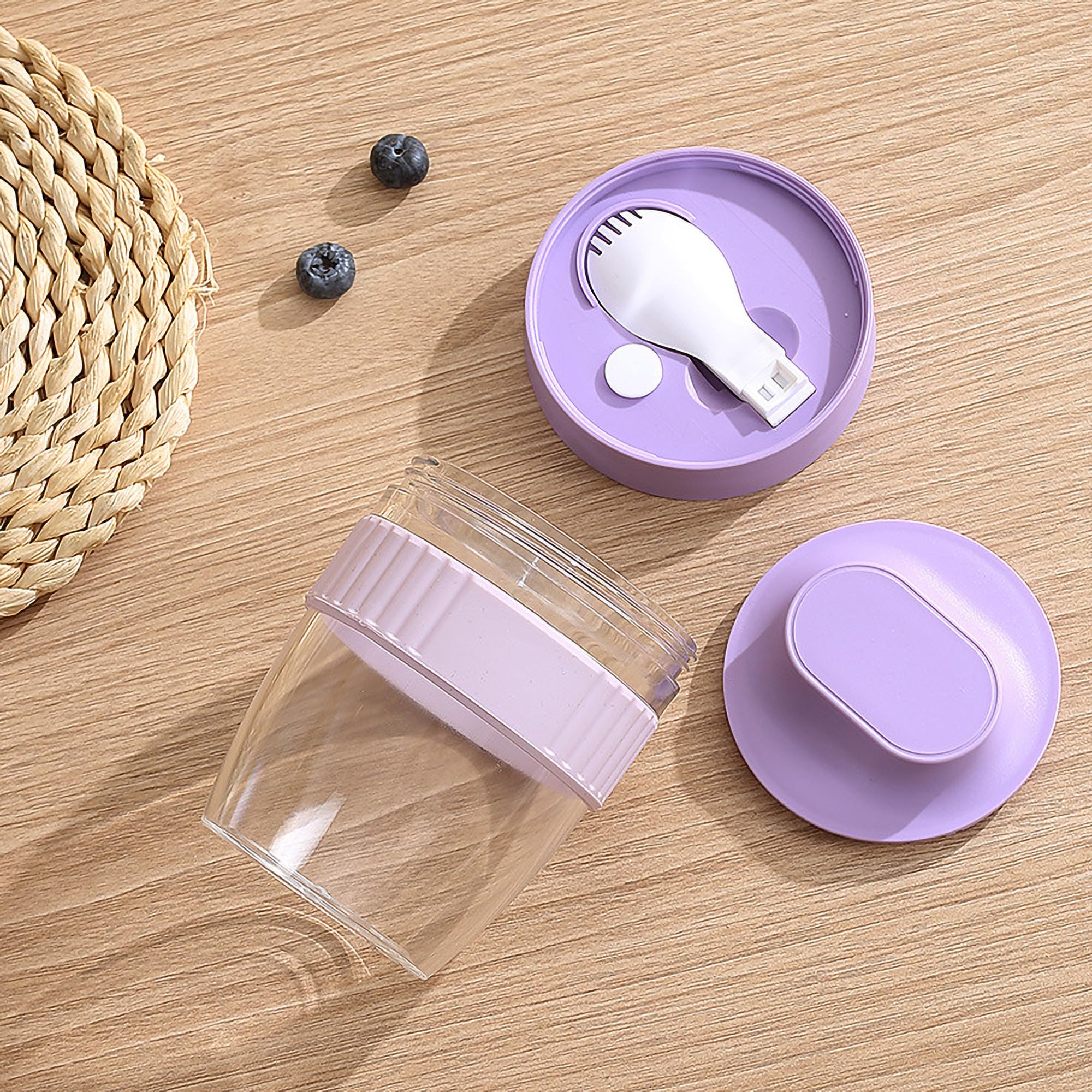 4-Pack 17oz Glass Overnight Oats Containers with Lids & Spoon - Airtight Storage Jars for Milk, Cereal, Yogurt, Fruit - Perfect for Meal Prep, Breakfast, Office Lunch & Healthy Snacks