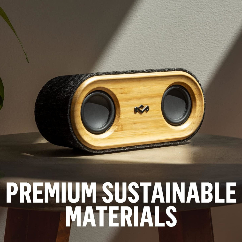 HOUSE OF MARLEY EM JA021 SB Get Together 2 Mini Bluetooth Speaker - Blemished Packaging - Perfect for Outdoor Adventures, Beach Parties & Home Entertainment
