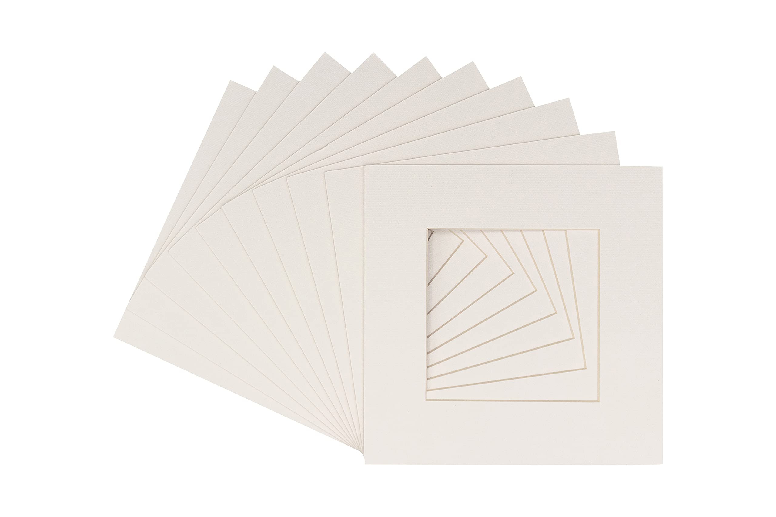 CountryArtHouse Acid-Free 20x20 Picture Frame Mats - White Textured with White Core Bevel Cut for 12x12 Photos | Fits Standard 20x20 Frames | Pack of 25 Mats with Protective Bags & Backings | Perfect for Scrapbooking, Photo Displays & Art Projects