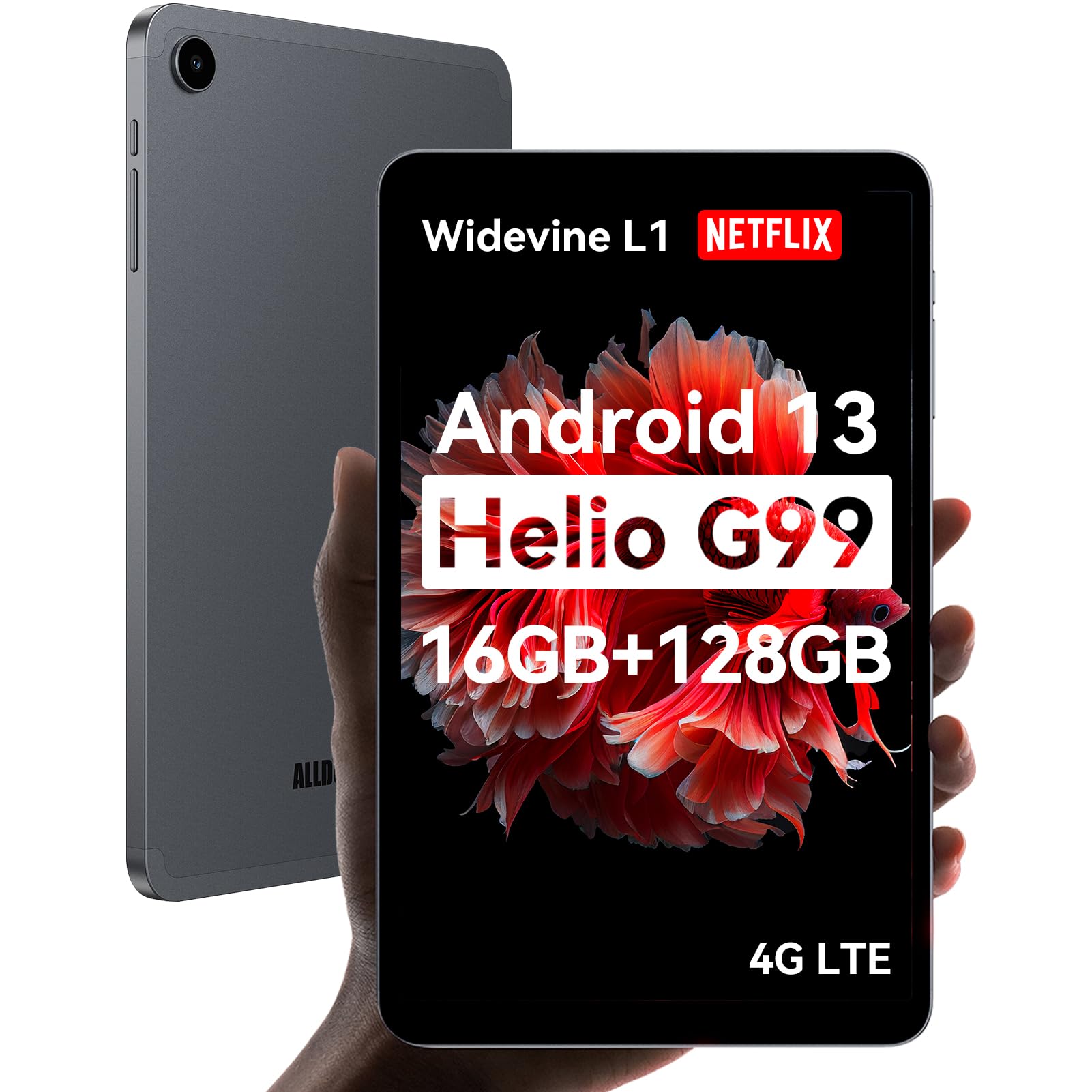ALLDOCUBE iPlay50 Mini Pro NFE 8.4 Inch Android Tablet - 16GB RAM (8+8), 128GB ROM (Expandable to 512GB), Helio G99 Processor, FHD+ 1920x1200 Display, Widevine L1, Android 13, 5MP/13MP Cameras, 4G LTE, GPS, Bluetooth 5.2 - Perfect for Work, Study, and Entertainment On-The-Go