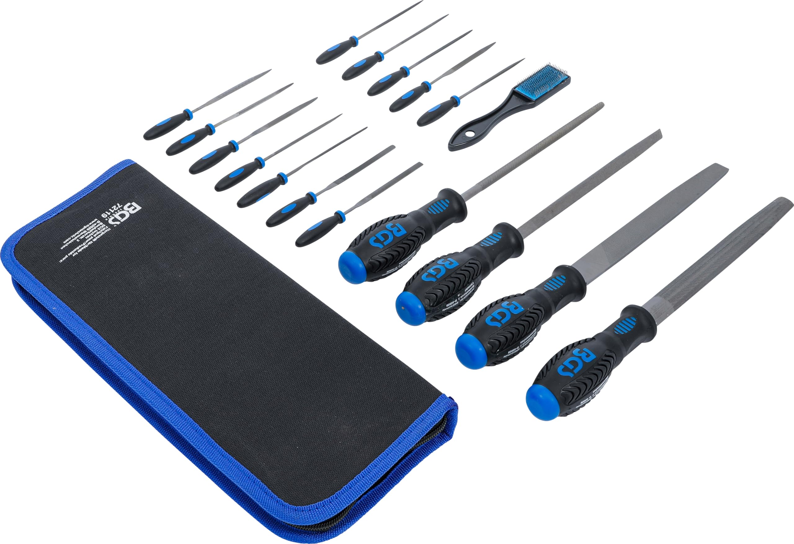 BGS 72119 Professional 17-Piece Workshop File and Needle File Set - Precision Tools for Metalworking, Woodworking & DIY Projects