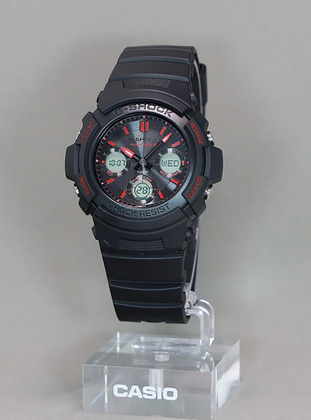 CASIO G-SHOCK Analog-Digital Watch AWG-M100FP-1A4JR (2024 Fire Package) - Shock Resistant, Waterproof, Solar Powered - Perfect for Outdoor Sports, Hiking & Military Use