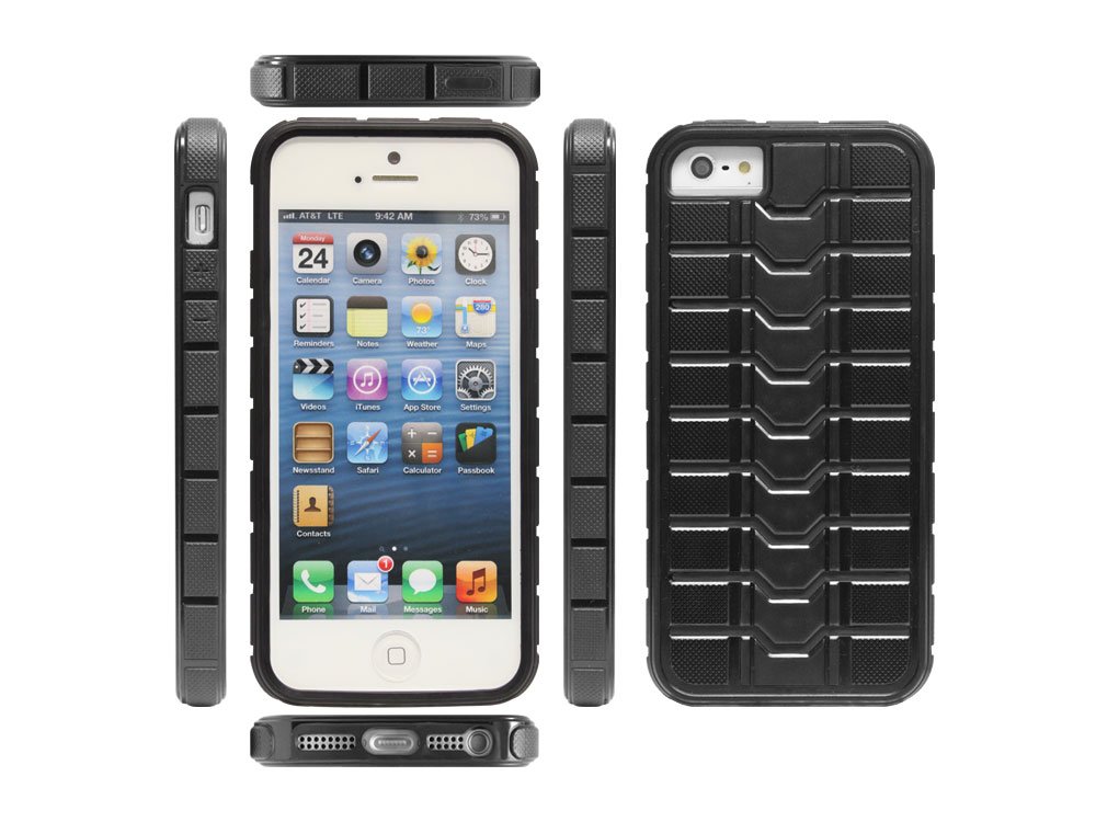 Cellet Armor Proguard Shockproof Case for Apple iPhone 5 - Black | Slim Protective Cover for Everyday Use, Work & Outdoor Activities