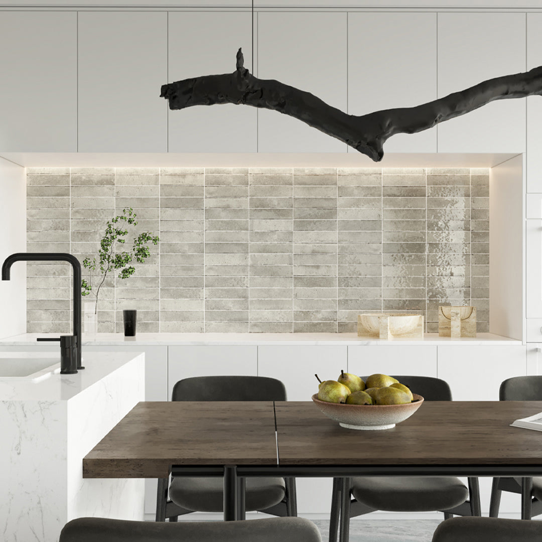 Chelsea Soho Zellige Porcelain Tile - Handmade Glazed Ceramic Wall & Floor Tiles - Perfect for Kitchen Backsplash, Bathroom & Pool Designs in Orange County