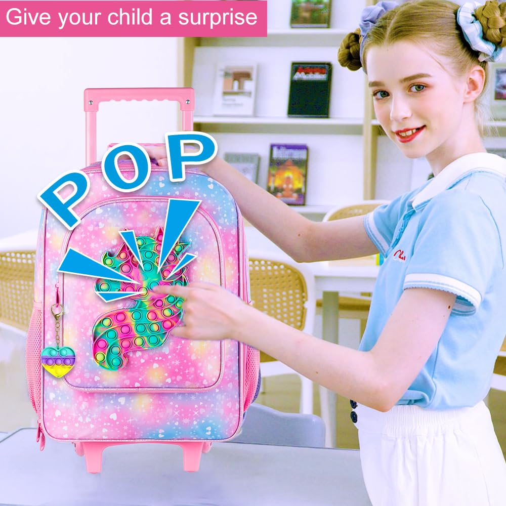 **Kids Rolling Suitcase with Wheels - Durable Carry-On Luggage for Toddlers, Boys & Girls - Perfect for Travel, School Trips & Family Vacations**