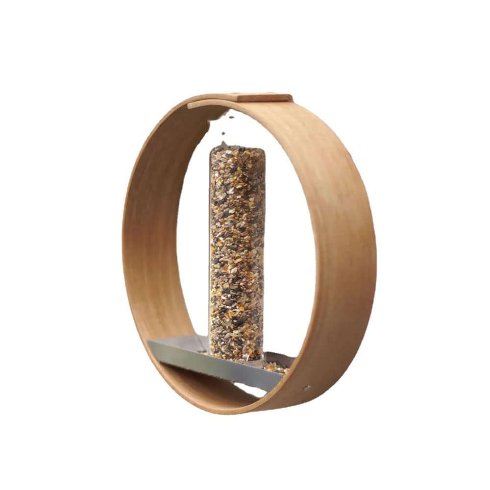 Premium Wooden Bird Feeder for Outdoor Hanging - Unique Garden Decor, Natural Wood Birdhouse for Backyard, Patio & Wildlife Watching - Perfect Gardening Gift & Nature Lover's Accessory
