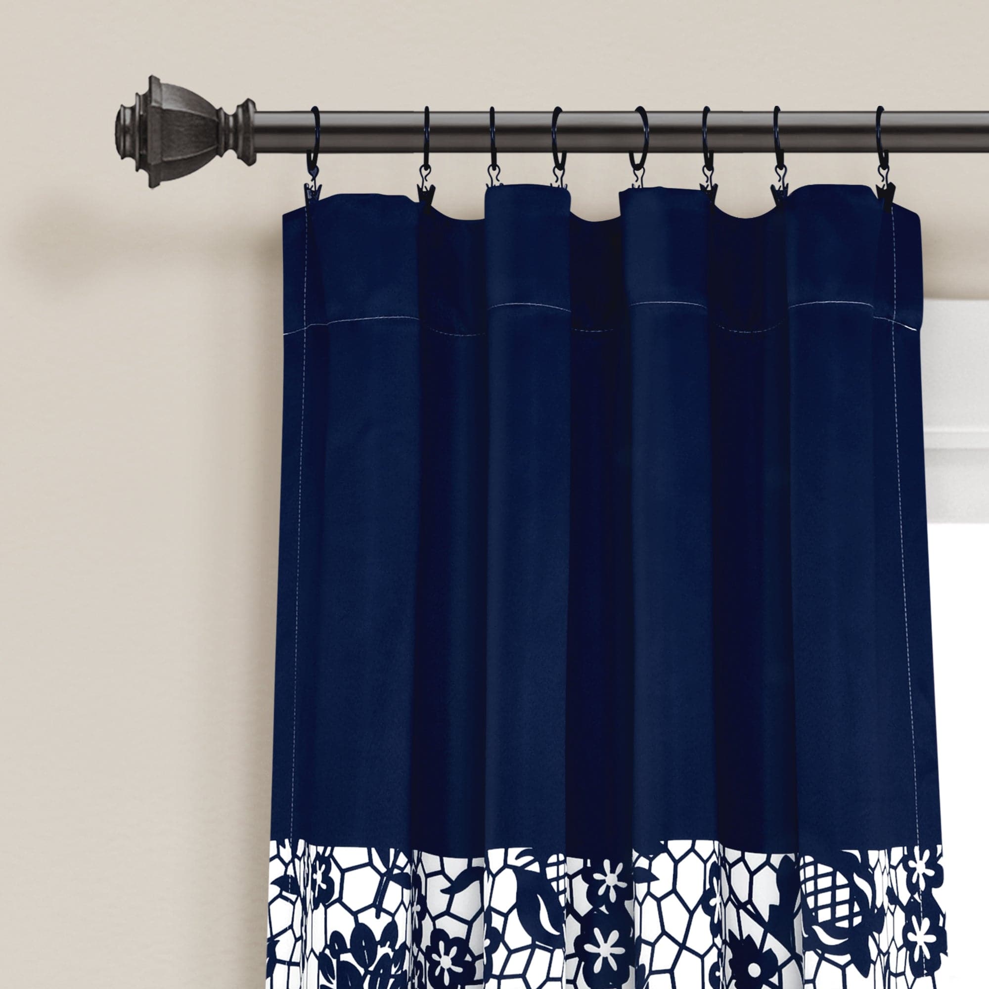 Elegant Estate Garden Print Blackout Curtain Set - Perfect for Living Room, Bedroom & Home Decor